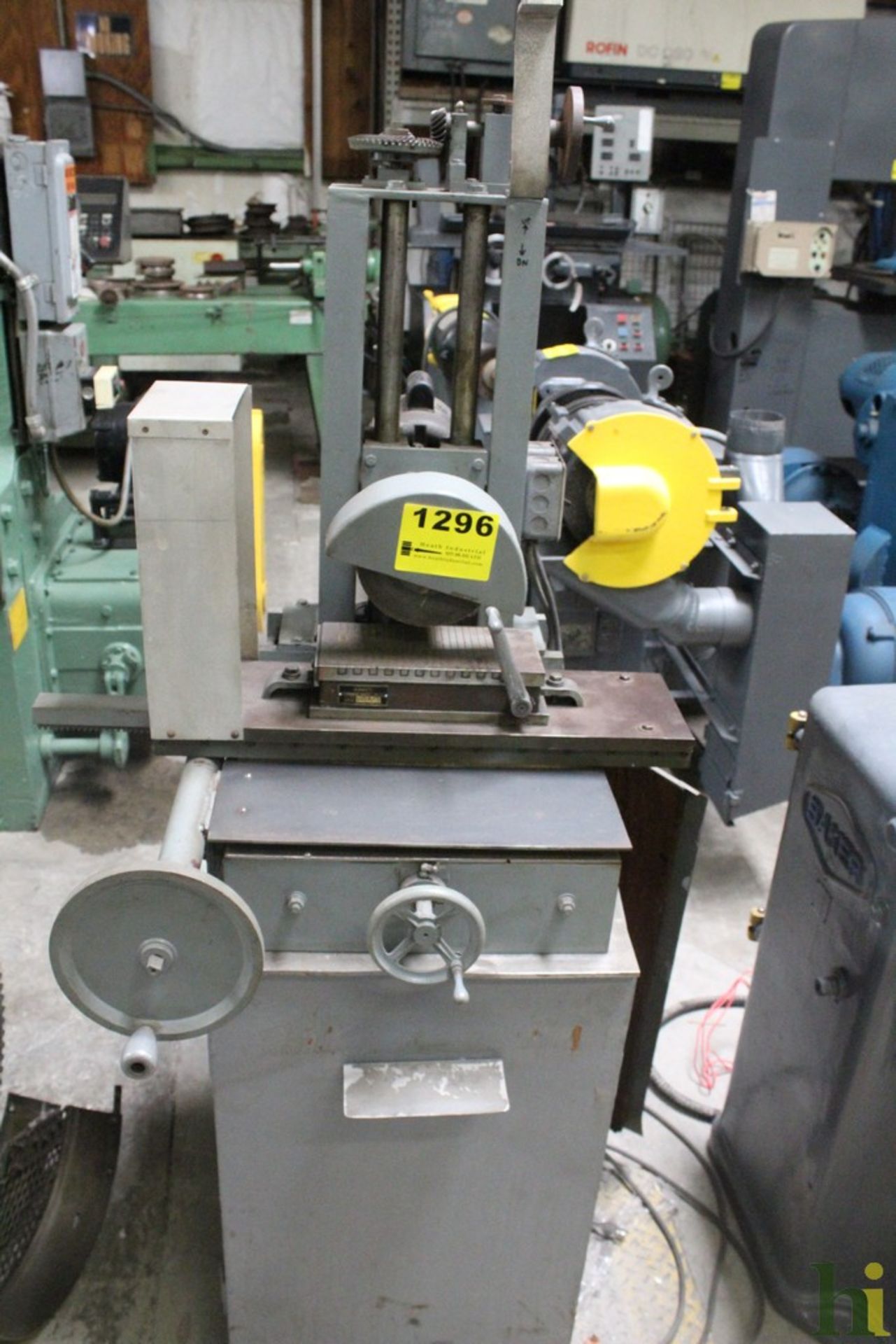 MANUAL SURFACE GRINDER WITH KANET MODEL KM-810 PERMANENT MAGNETIC CHUCK