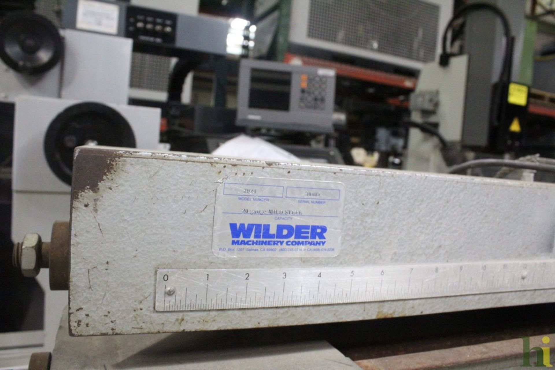 WILDER 20 GA. X 24” MODEL 2024 SLITTER, S/N 30809 - Image 3 of 3