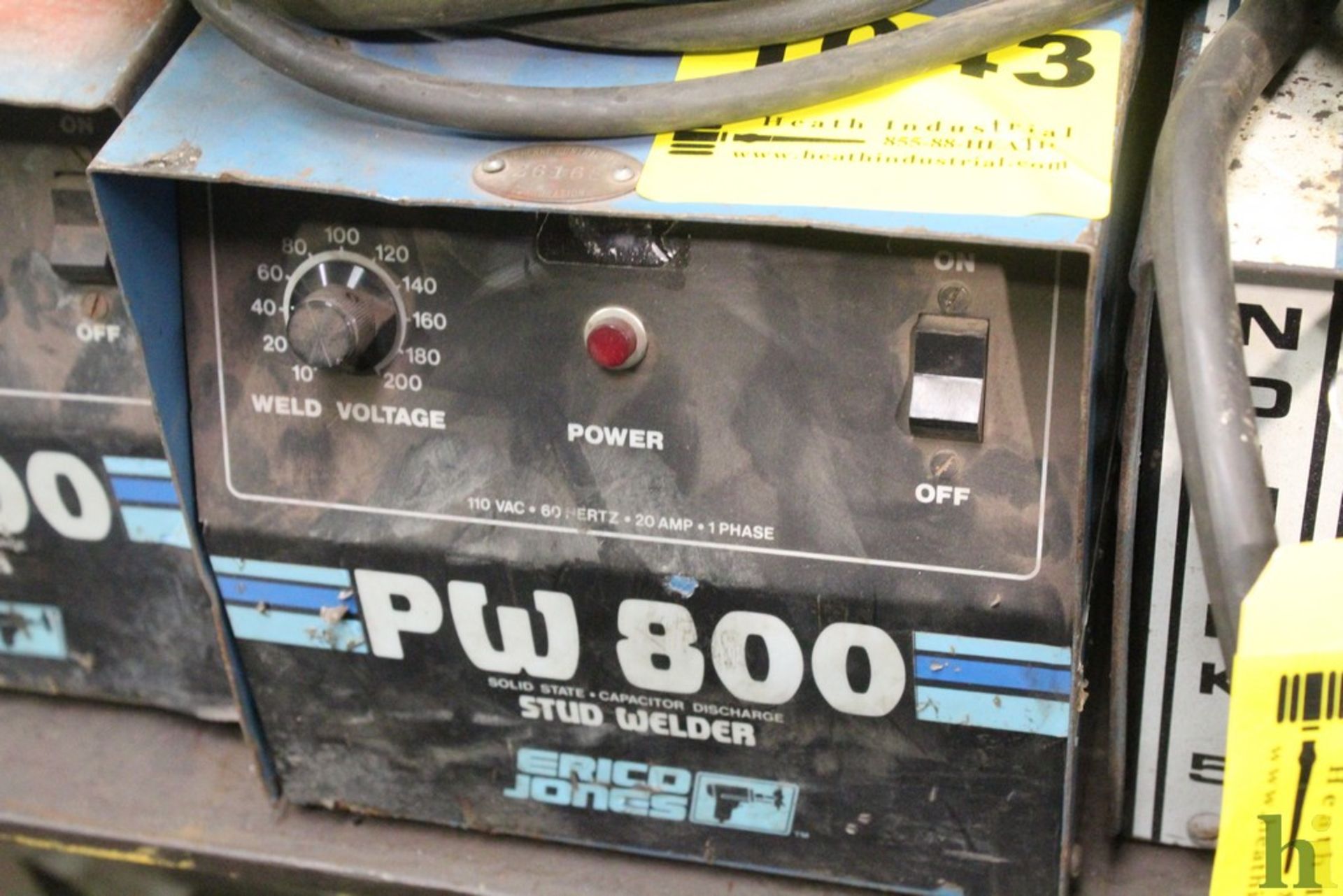 ERICO JONES MODEL PW800 STUD WELDER - Image 2 of 3