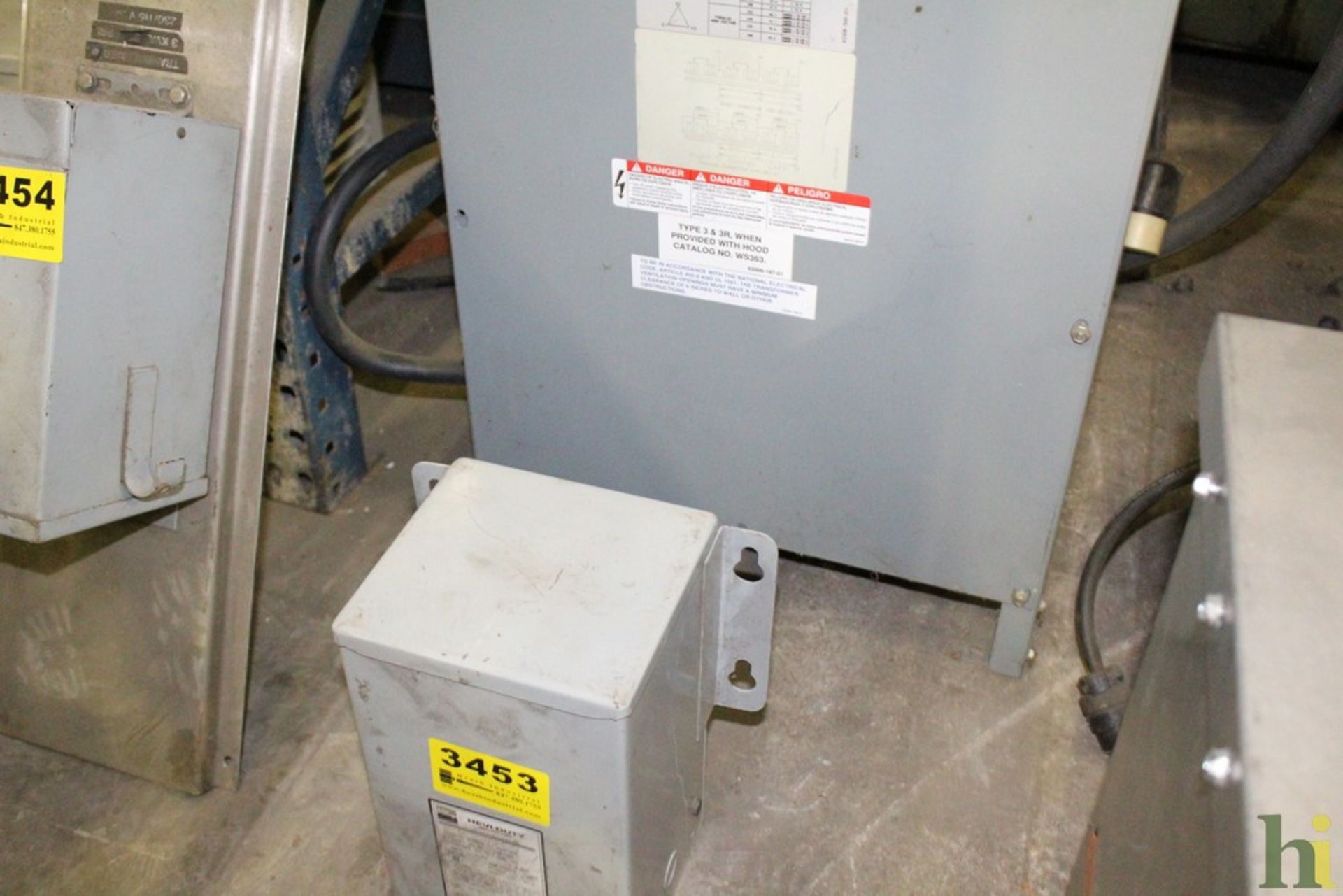 EGS HEVI-DUTY TRANSFORMER, CAT. NO. HS1F2AS, 2 KVA, PRIMARY VOLTS 240/480, SECONDARY VOLTS 120/