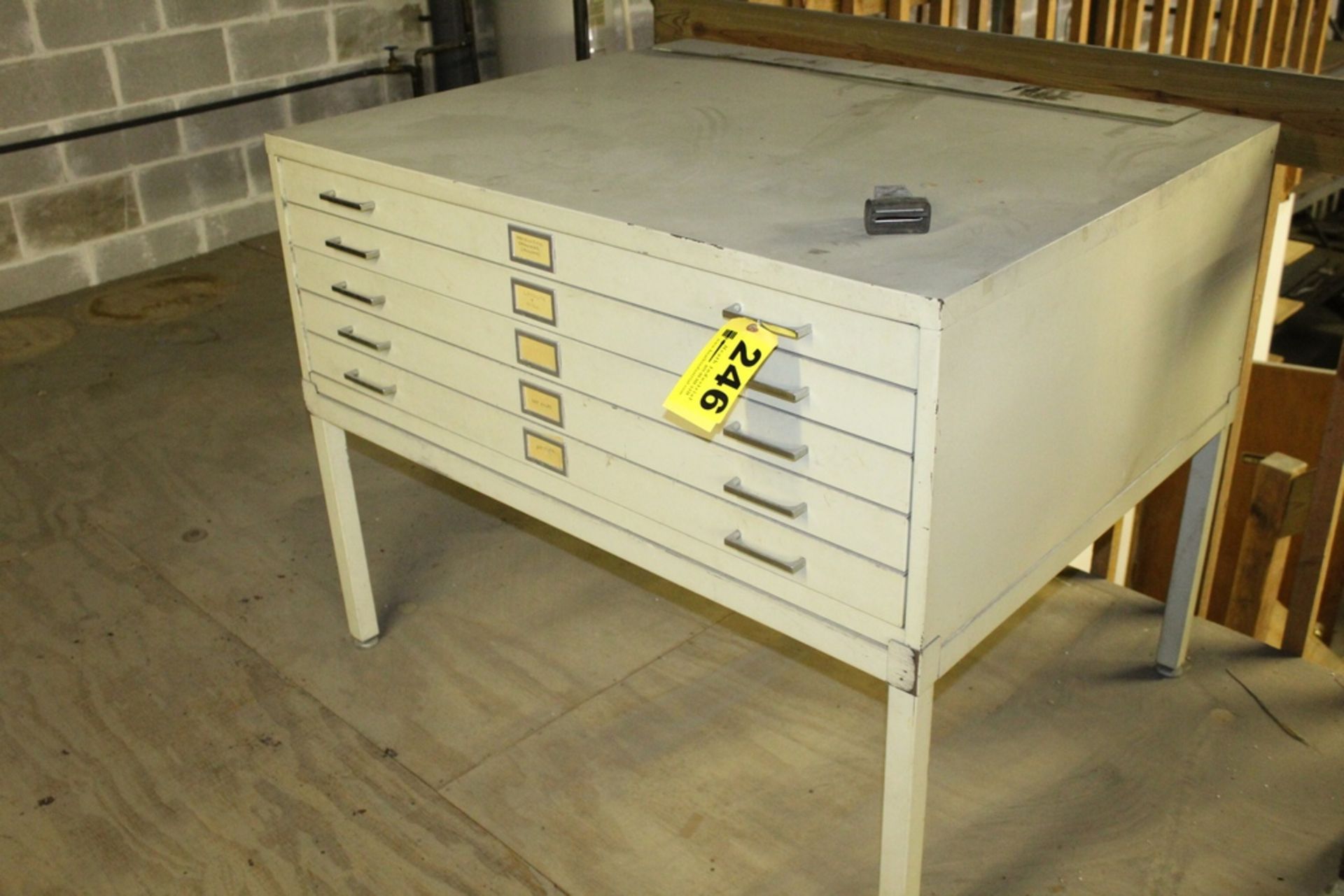 FIVE DRAWER BLUEPRINT CABINET, 46" X 35" X 30"