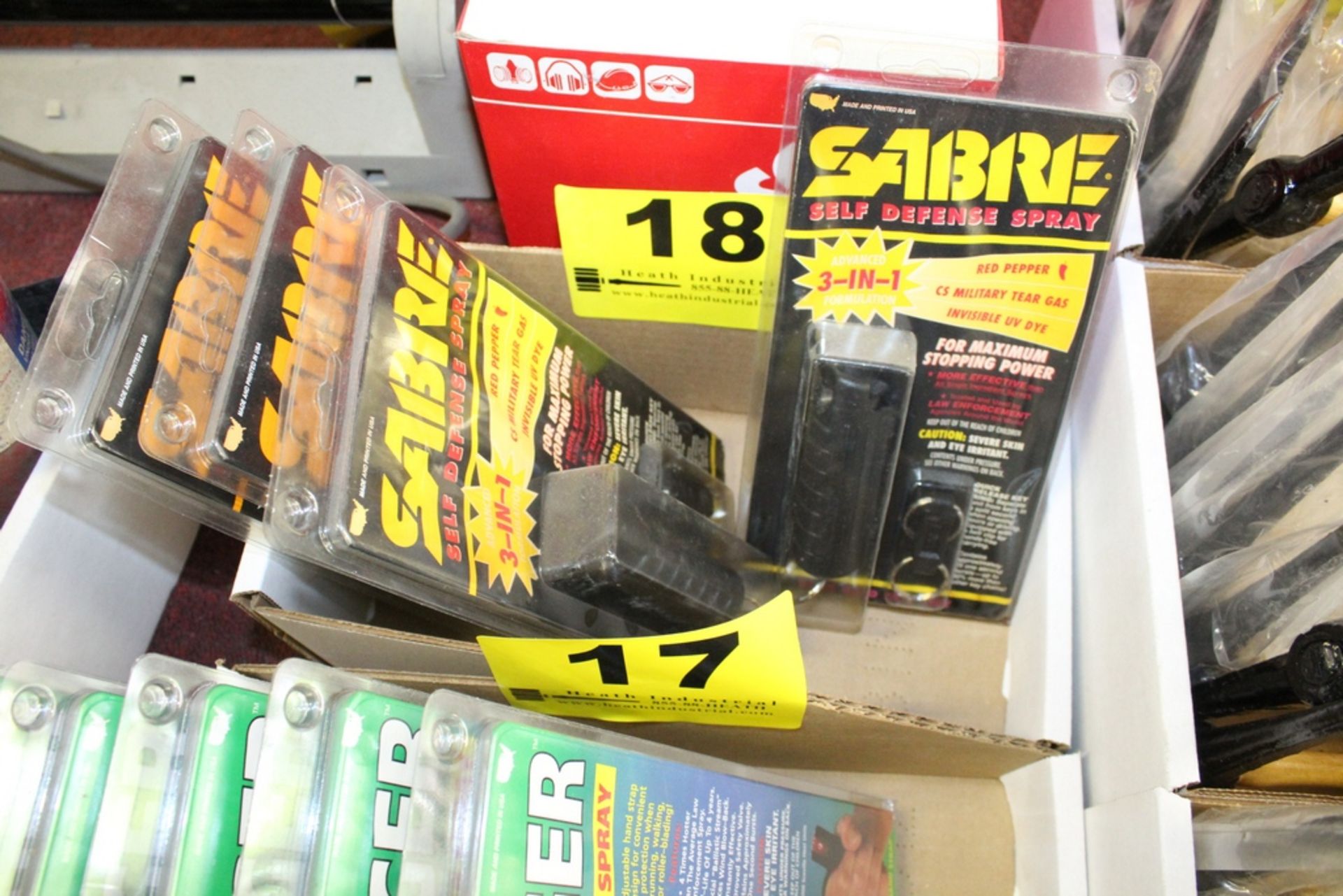 (4) SABRE SELF-DEFENSE SPRAYS IN BOX