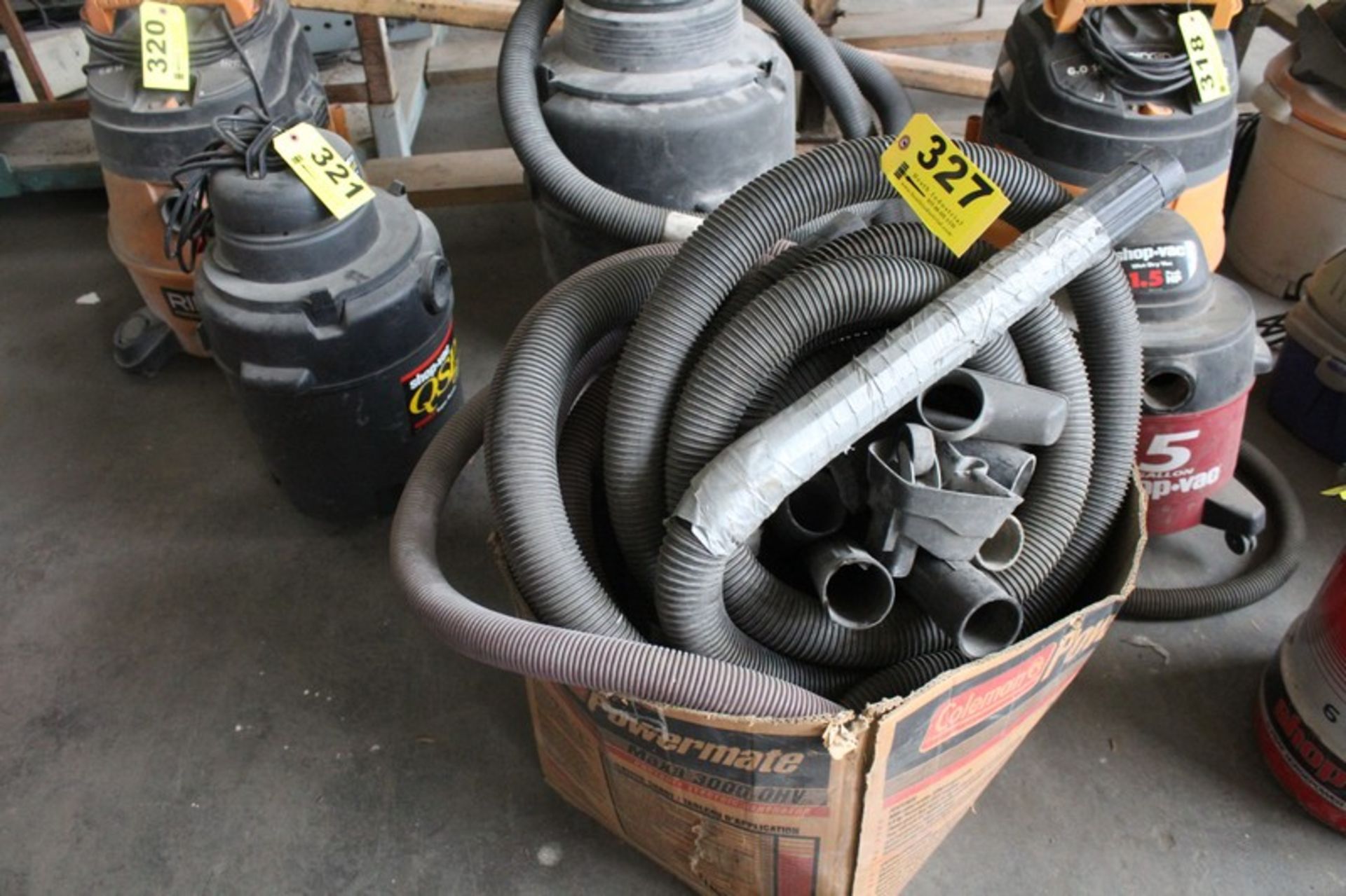 LOT: ASSORTED SHOP VAC HOSE IN BOX