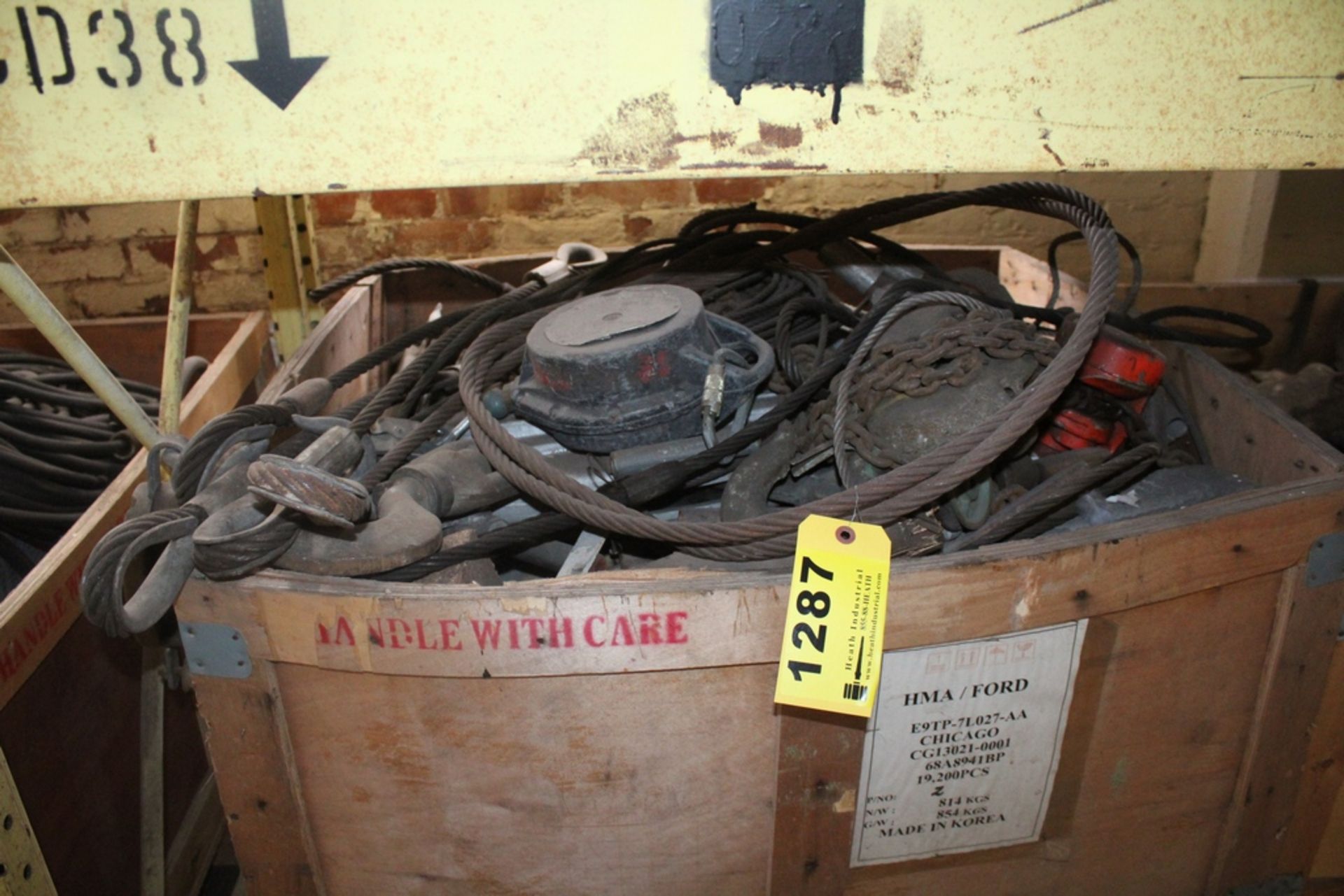 WIRE SLINGS & WIRE ROPE, MISC IN CRATE