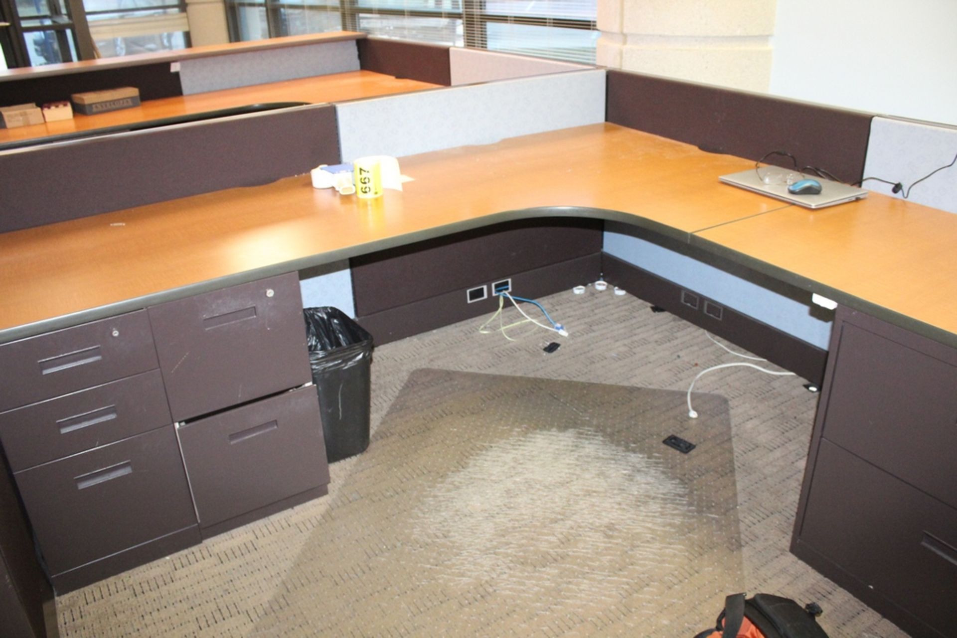 (2) STATION RECEPTIONIST CUBICLE, 8' X 16' - Image 3 of 4