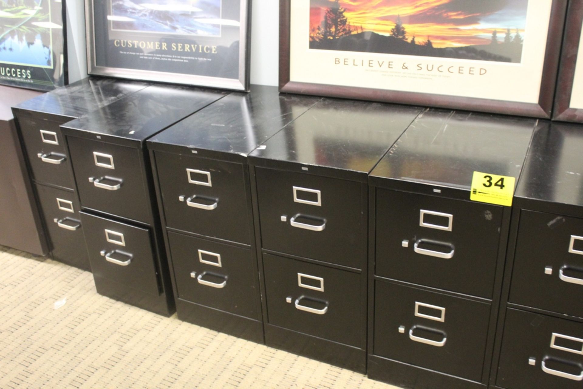 (4) HON TWO DRAWER FILE CABINETS, 29" X 15" X 27"