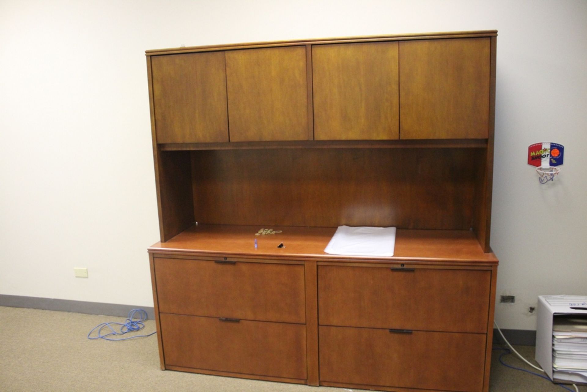 U-SHAPED OFFICE DESK, 114" X 72" WITH CREDENZA - Image 5 of 5