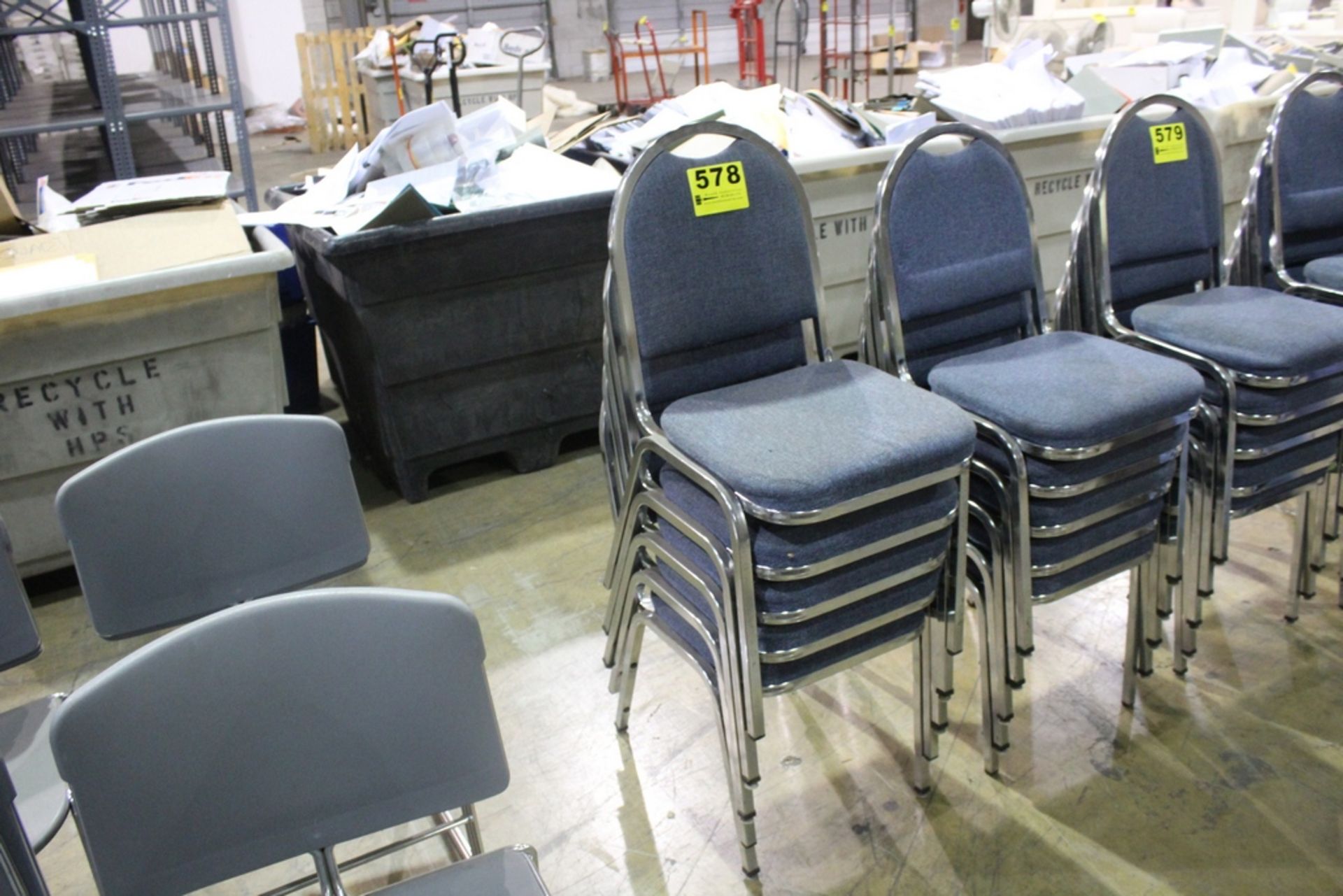 (10) CLOTH STACK CHAIRS