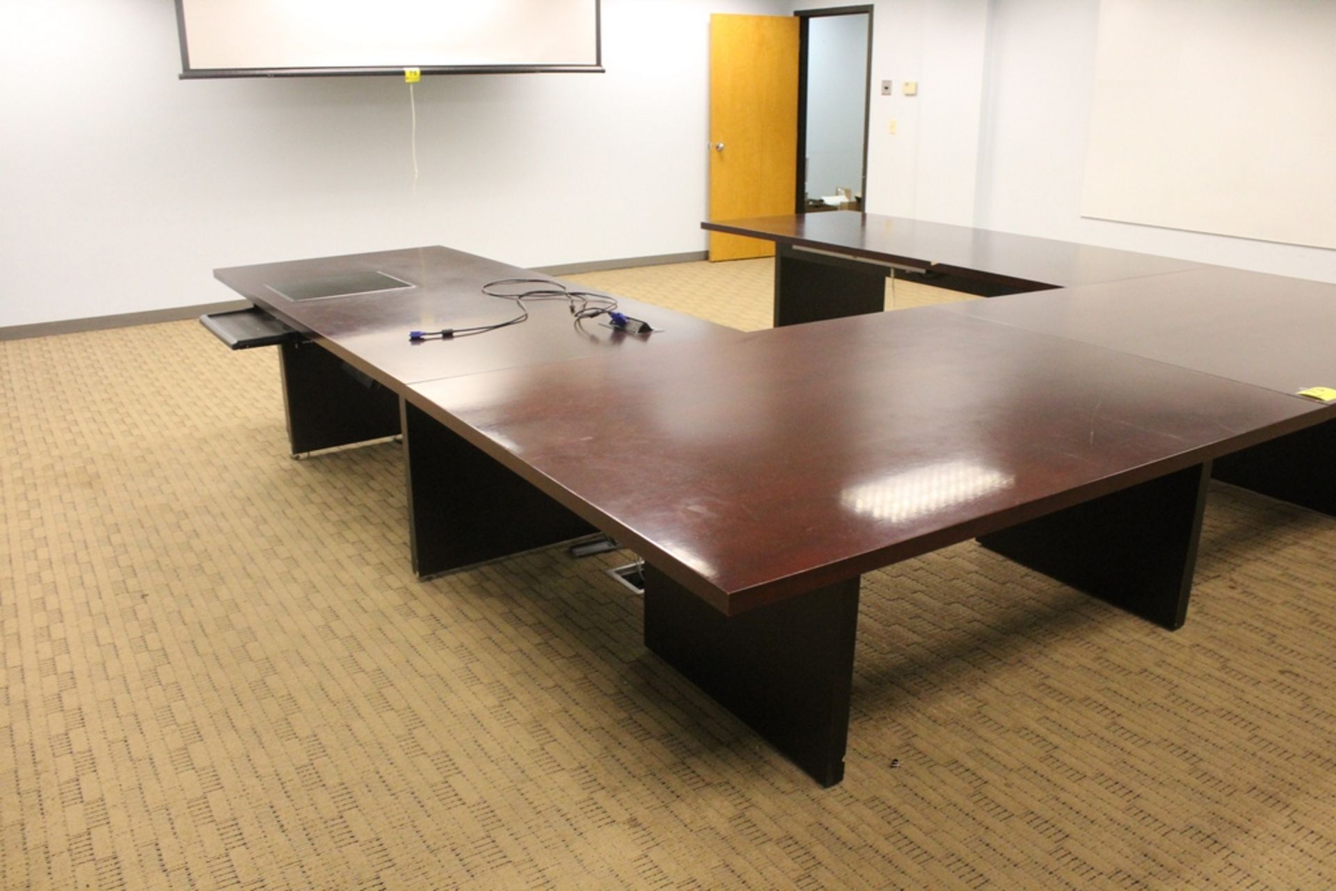 U-SHAPED WOOD CONFERENCE TABLE, 144" X 150" - Image 2 of 4