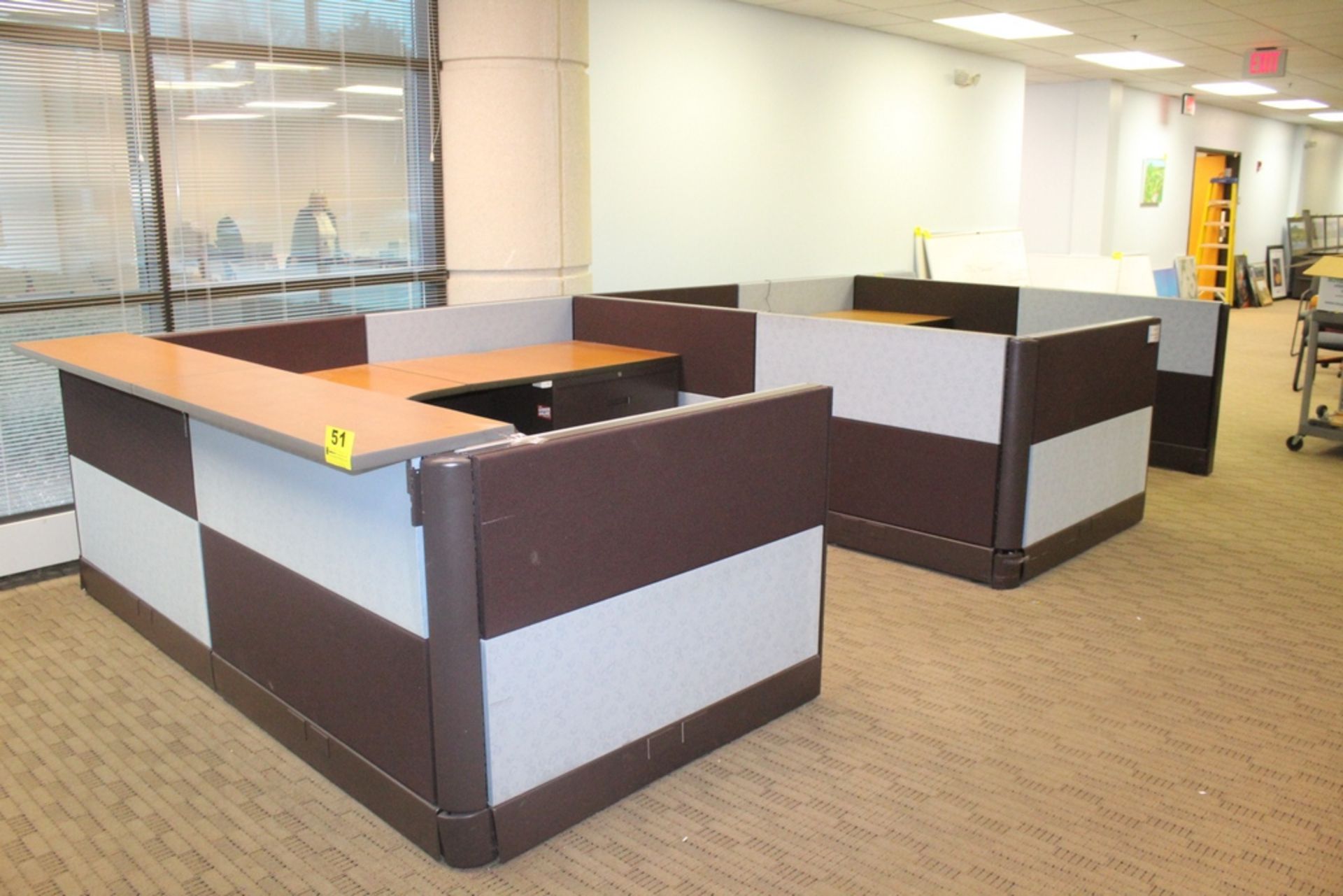 (2) STATION RECEPTIONIST CUBICLE, 8' X 16'