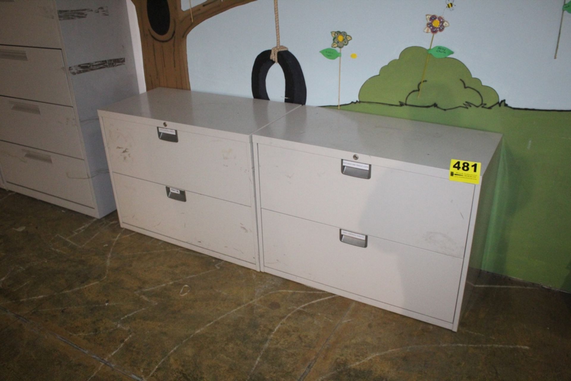 (2) TWO DRAWER LATERAL FILE CABINETS, 27" X 36" X 18"