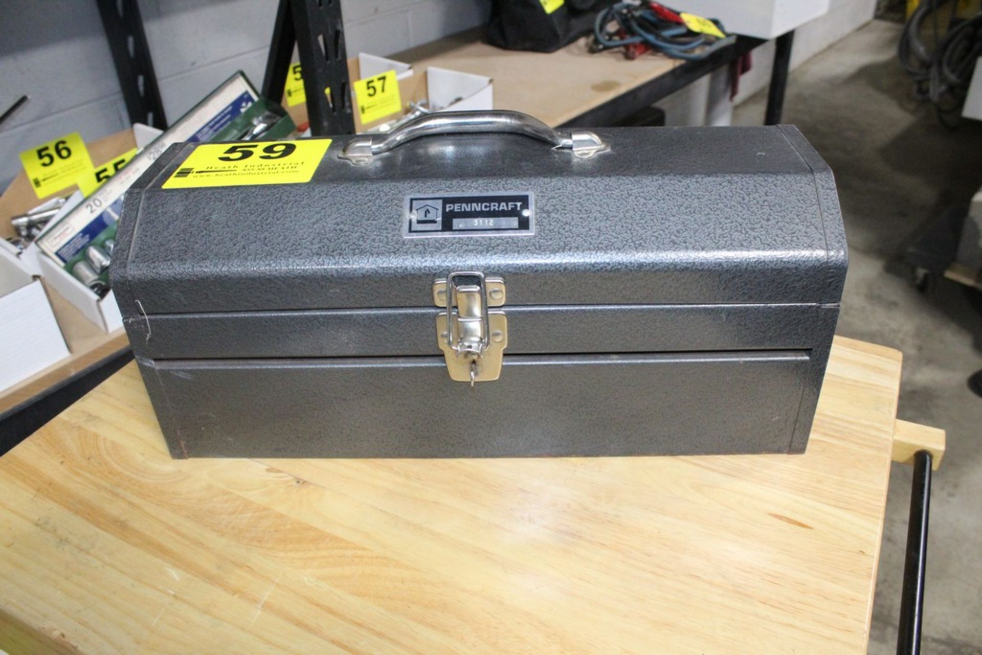 PENNCRAFT MODEL 3112 TOOLBOX, 7-1/2" X 18" X 7-1/2"