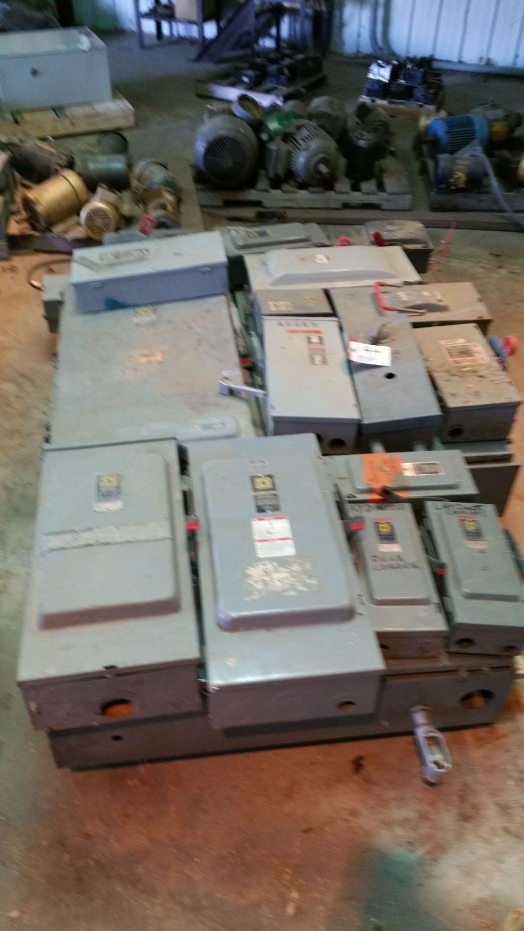 Pallet of fuse disconnects.