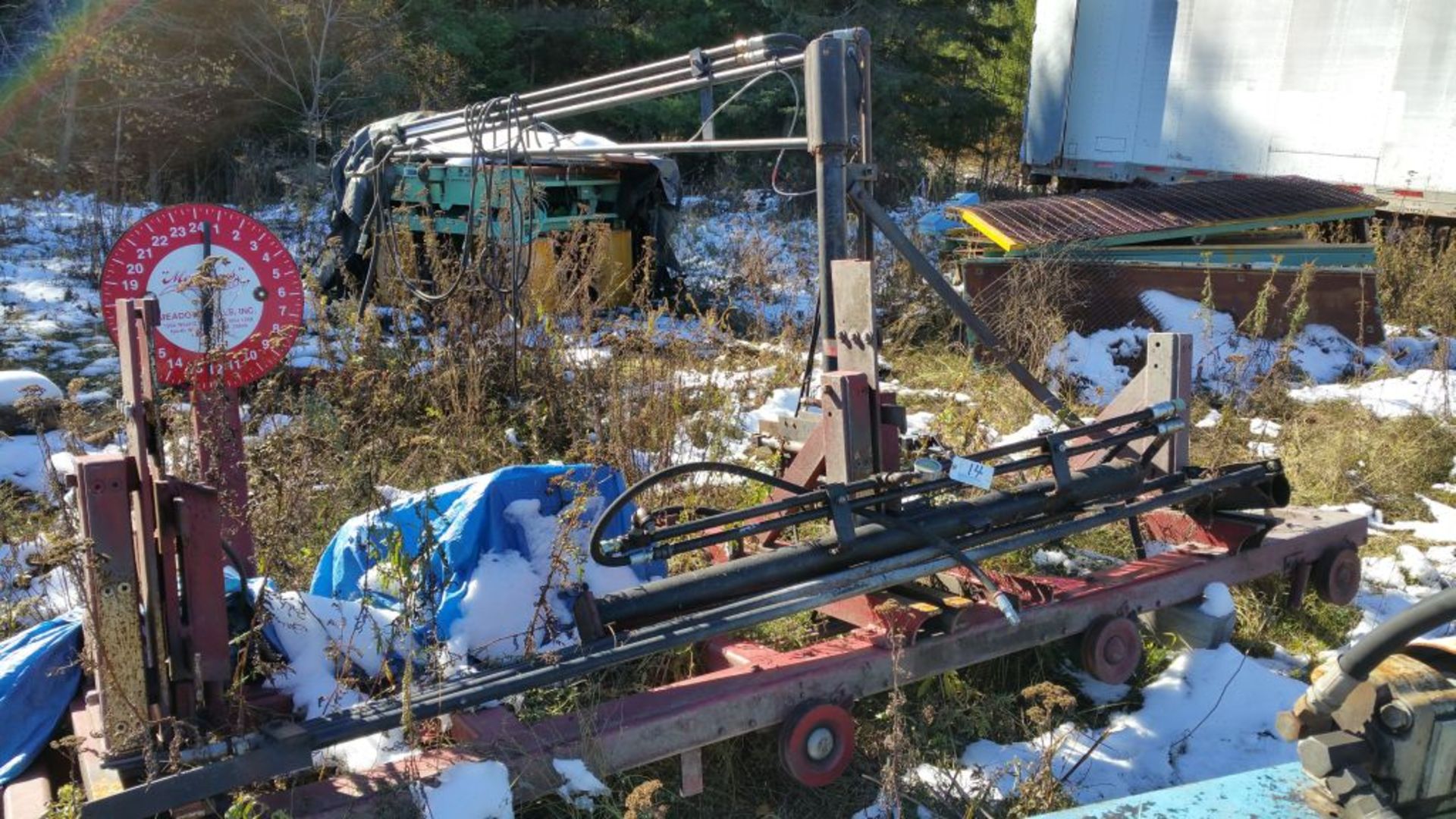 Meadows mill, 12', electric over hydraulic, 3 head block carriage.