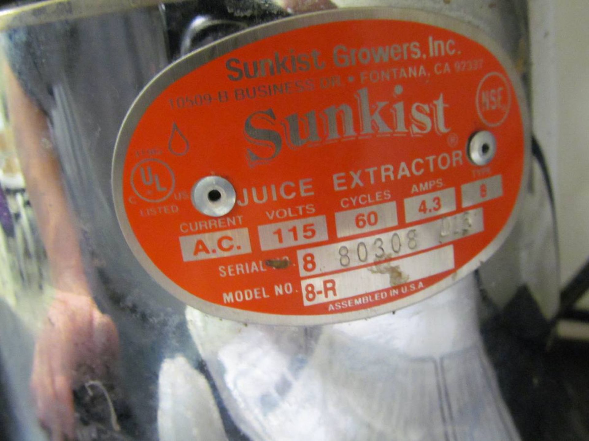 Sunkist 8-R Electric Juicer - Image 3 of 3