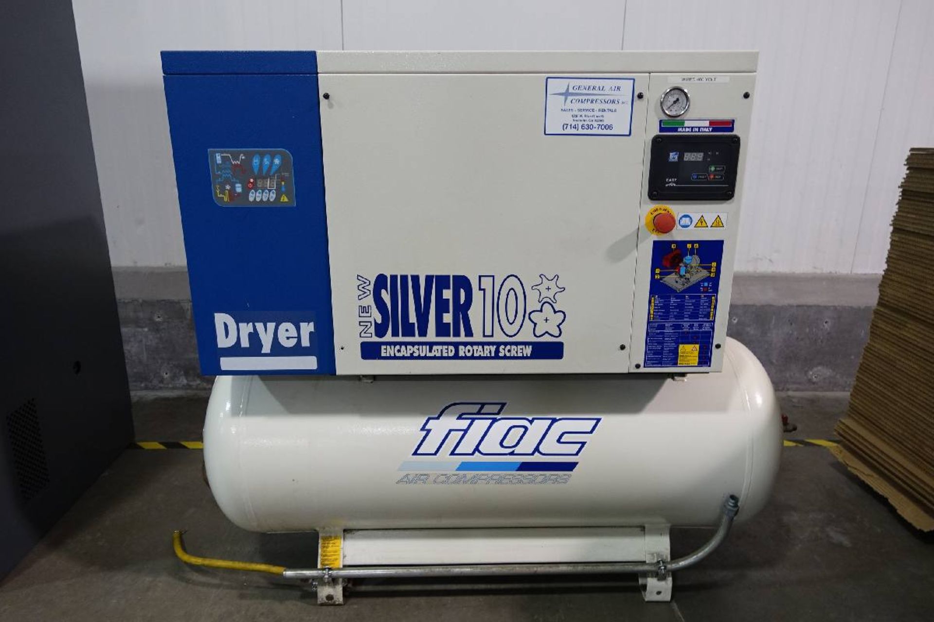 Werther Model New Silver D 10/300 10-HP Rotary Screw Air Compressor