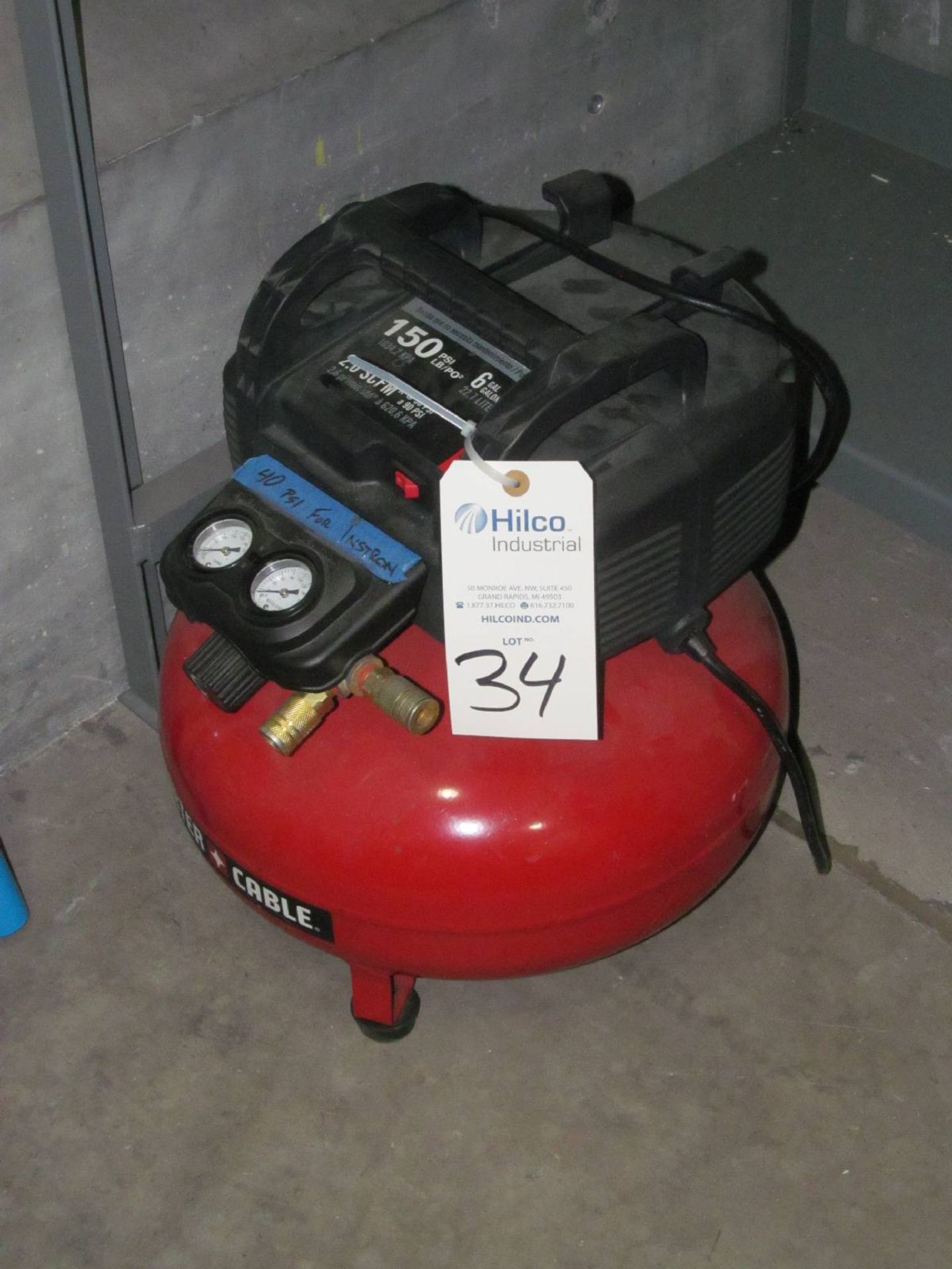 Porter Cable Model C2002 150 PSI Pancake Air Compressor