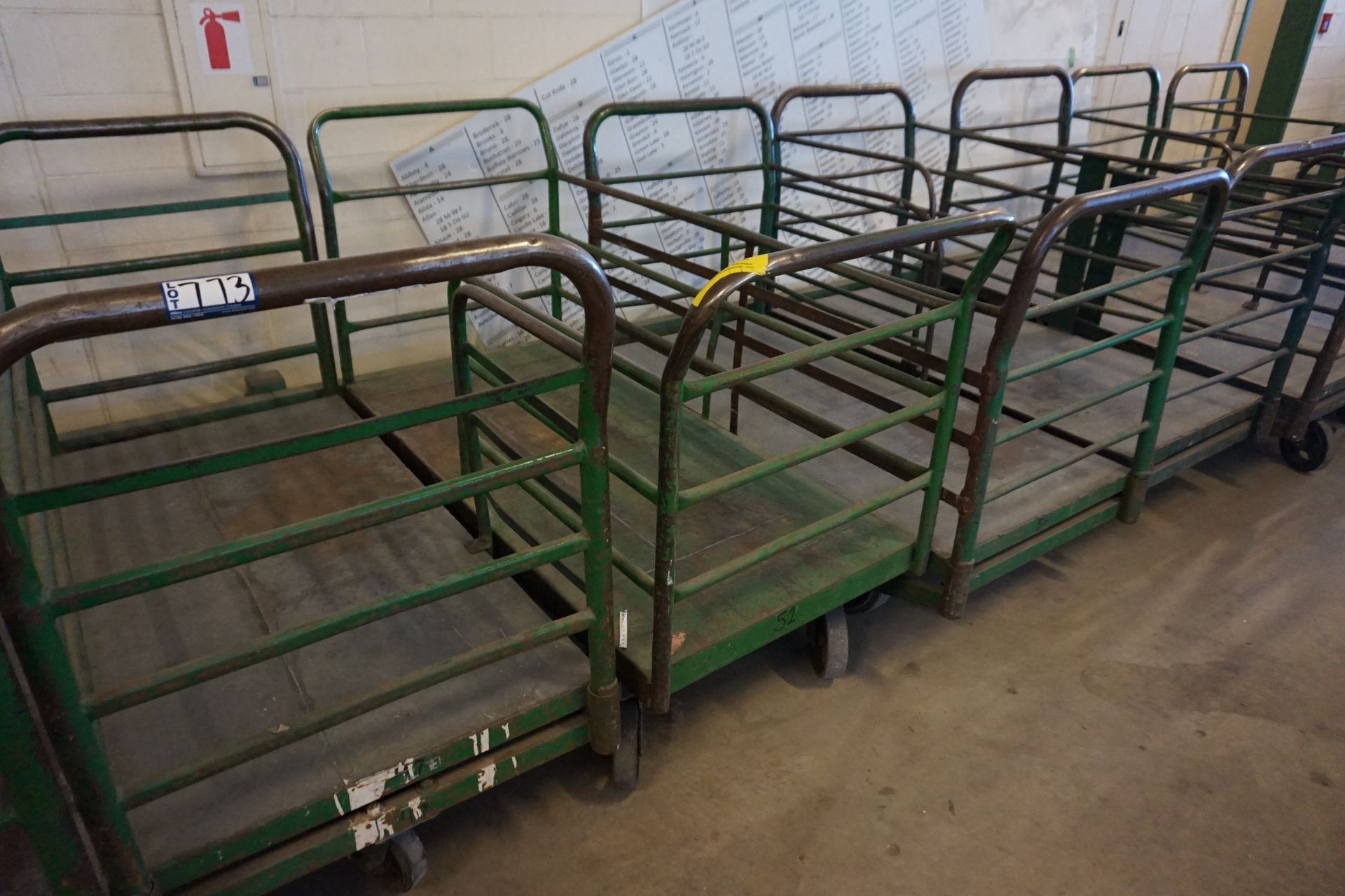 Green Metal 5' x 30" Express Carts