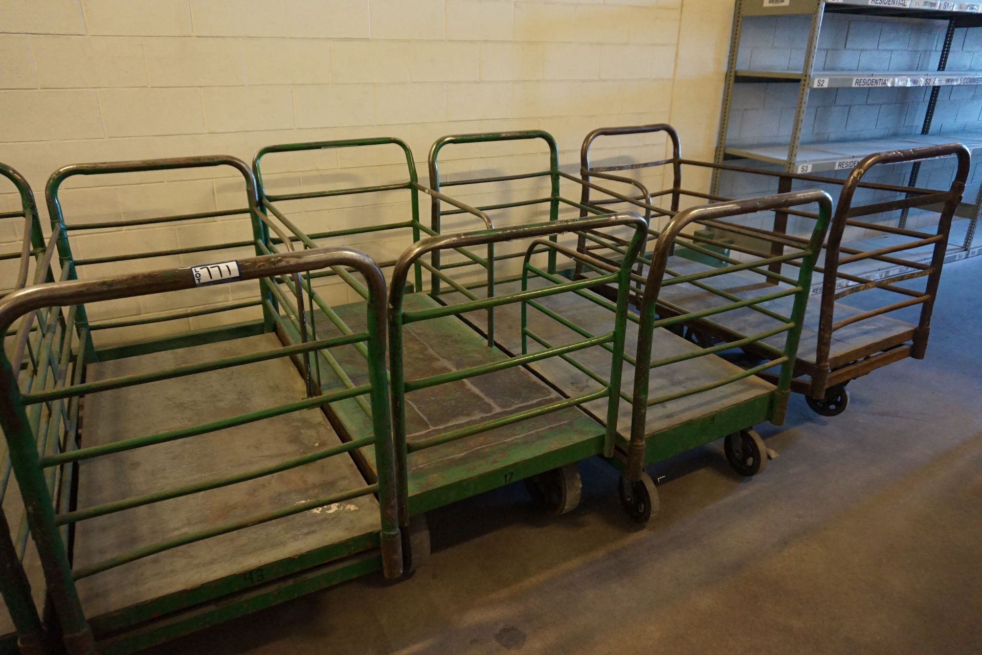 Green Metal 5' x 30" Express Carts