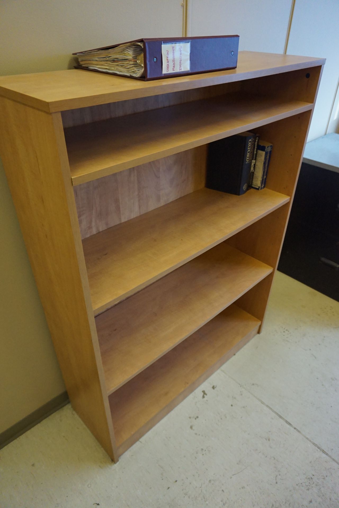 L-Shaped Desk with Bookshelf & Chairs - Image 2 of 2