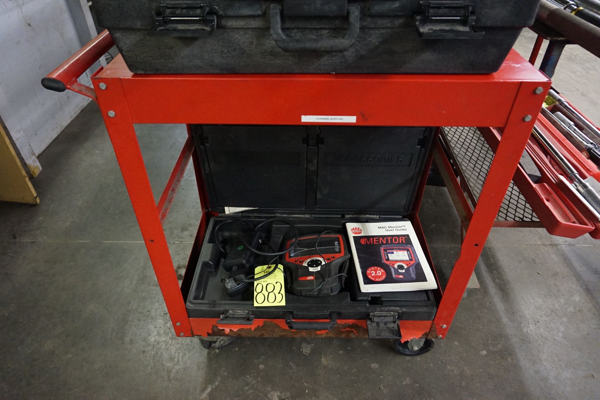 Rubbermaid Tool Box with Red Cart - Image 2 of 2