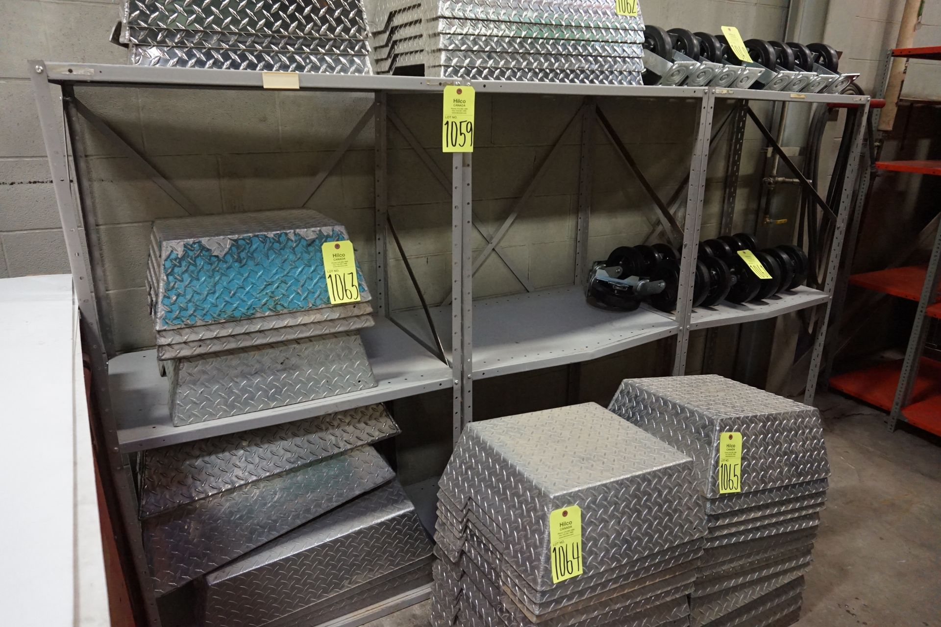 36" x 24" x 63" Sections of Metal Shelving, (3 Sections)