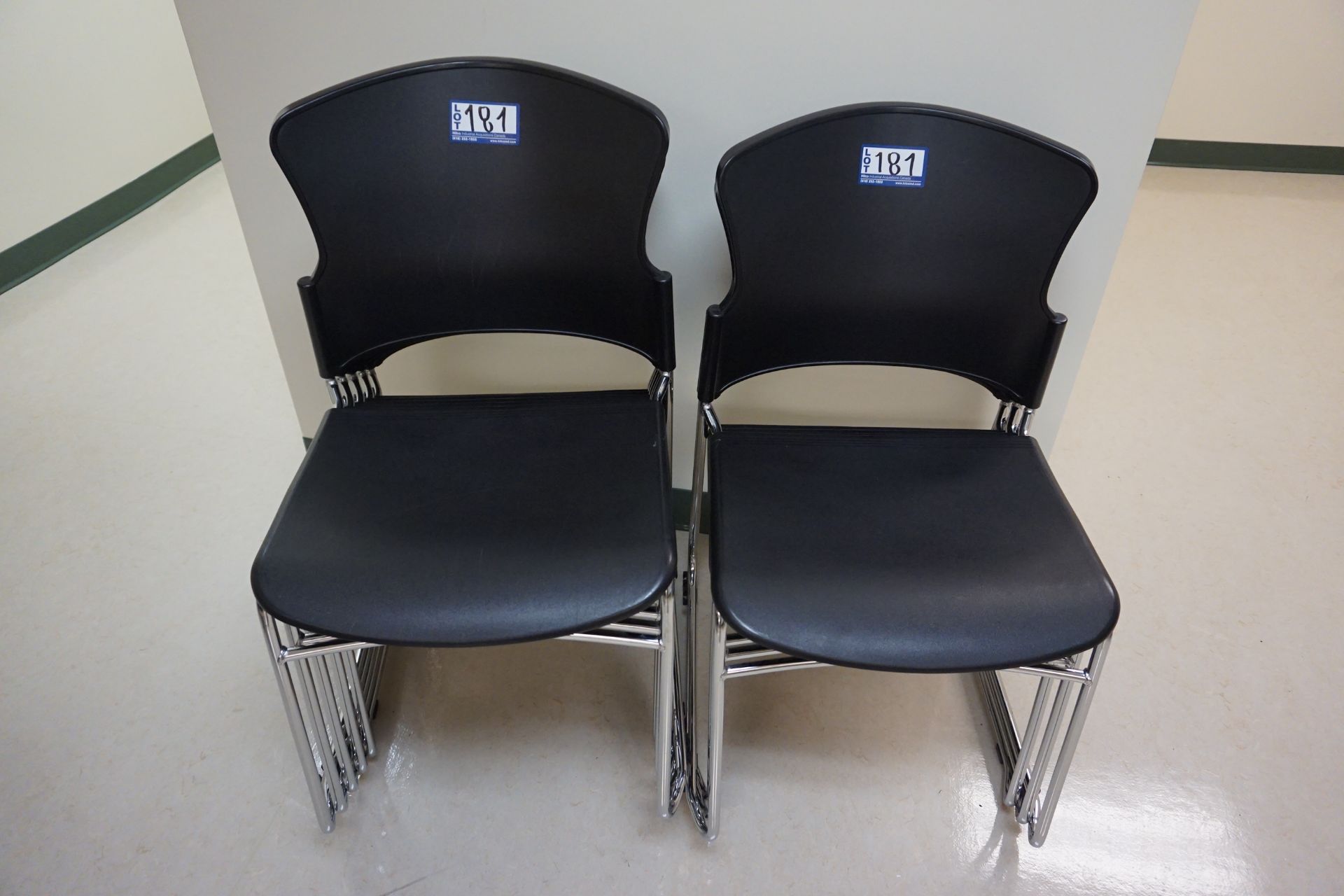 Model 3050 Black/Chrome Stacking Chairs