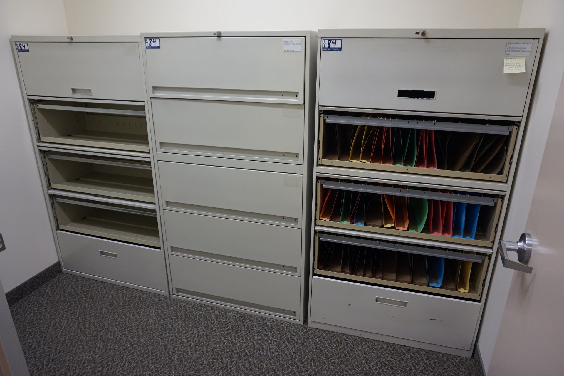 Beige 5-Drawer Lateral File Cabinets