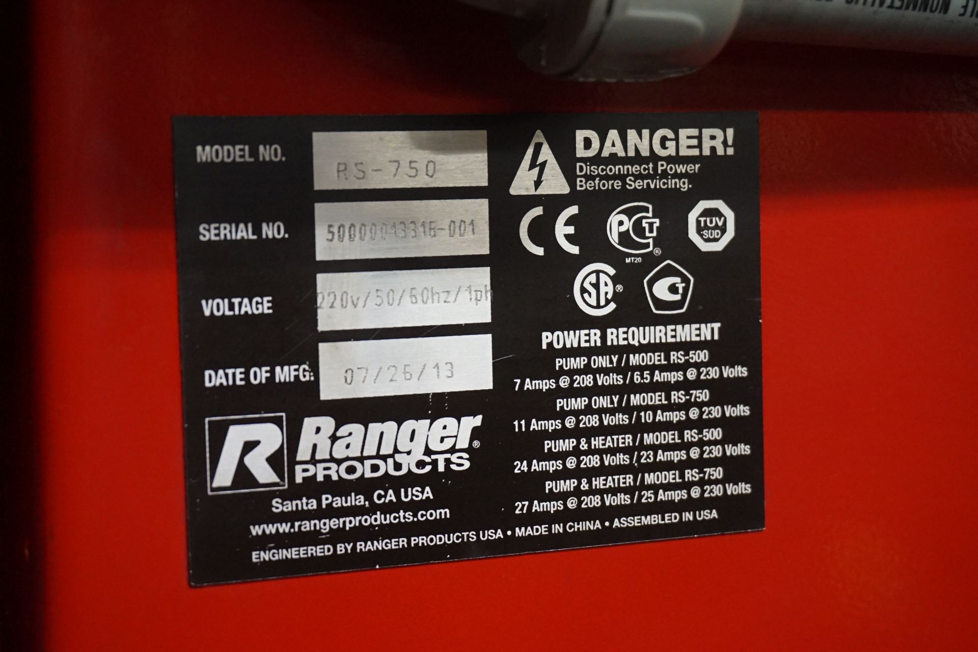 Ranger Model RS750 Truck Spray Wash System - Image 2 of 3