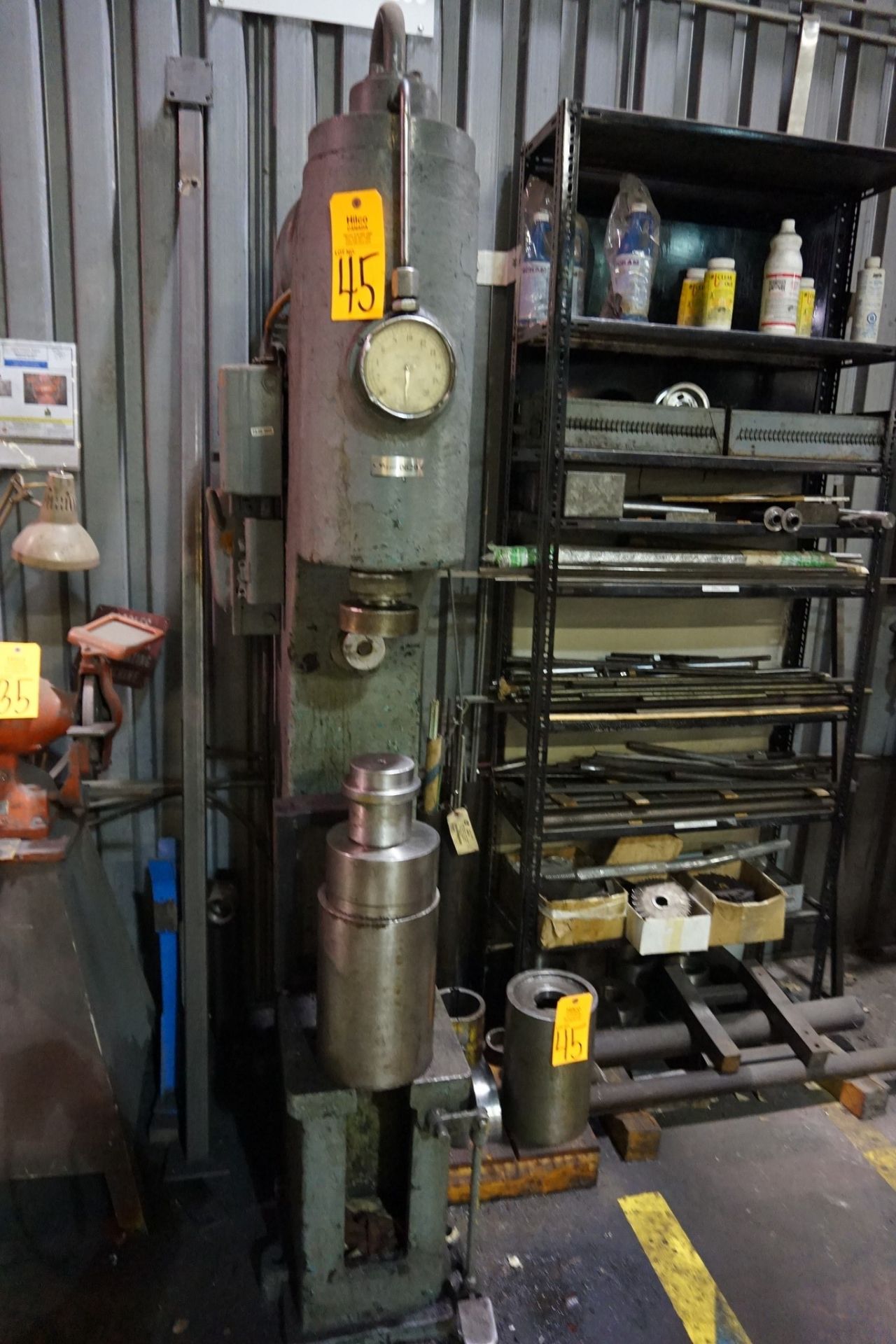 Mills Hydraulic Press 600V Serial Number: n/a