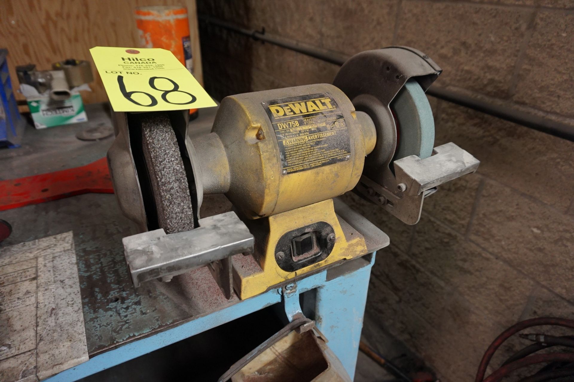 10' Metal Work Bench with Record 6 Vise, Dewalt Bench Grinder - Image 2 of 3