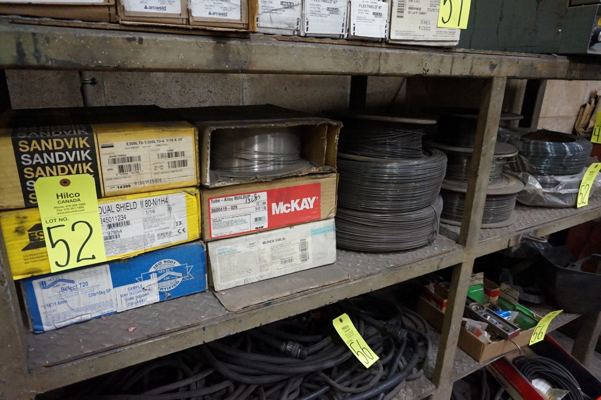 Sanvik, Esab, McKay Welding Wire (11 Spools)