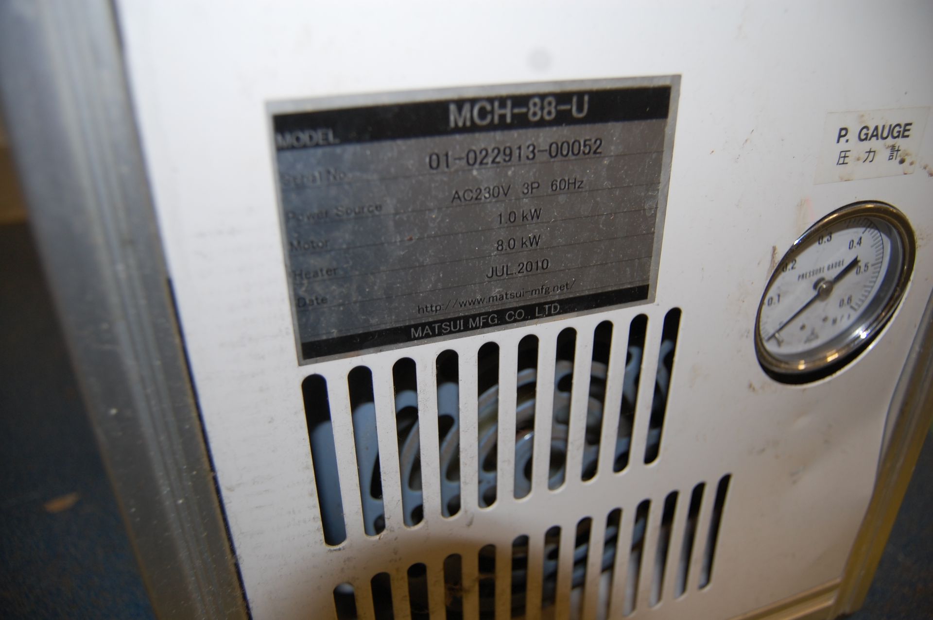 Matsui Model MCH-88-U Water Unit Mold Temperature Controller - Image 2 of 2