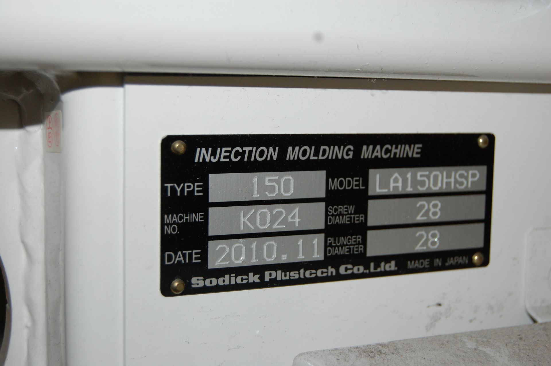 Sodick Model LA150HSP 165-Ton Injection Molding Machine - Image 6 of 10