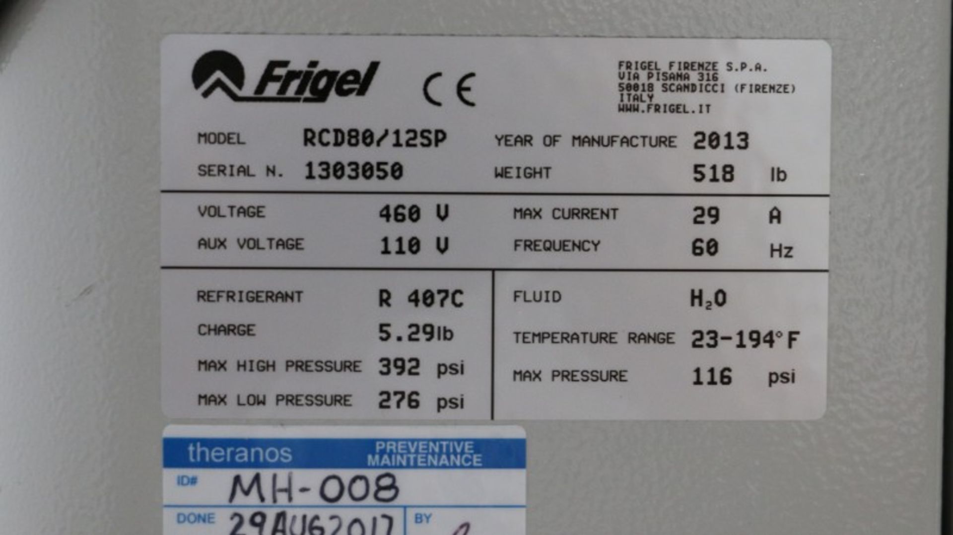 Frigel Model RCD80/12SP Chiller - Image 4 of 4