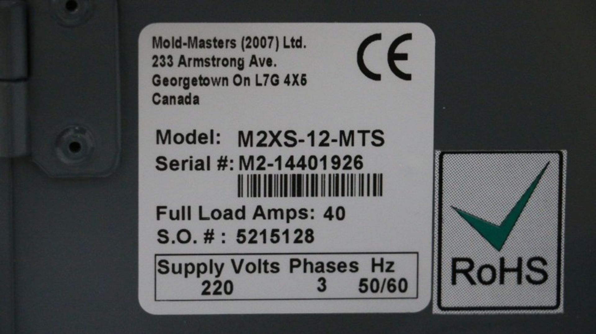 Moldmaster Model M2XS-12-MTS 12 Zone Hot Runner Controller - Image 5 of 5