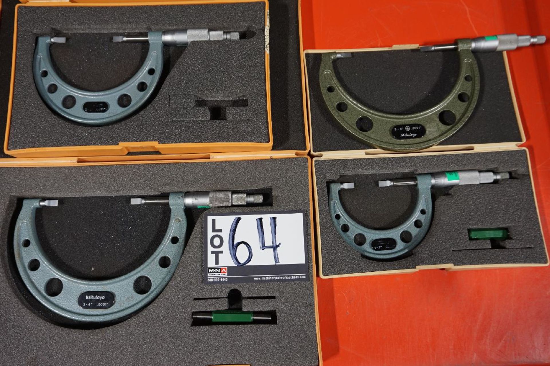 Mitutoyo 1-2", 2-3", 3-4" Outside Blade Micrometers
