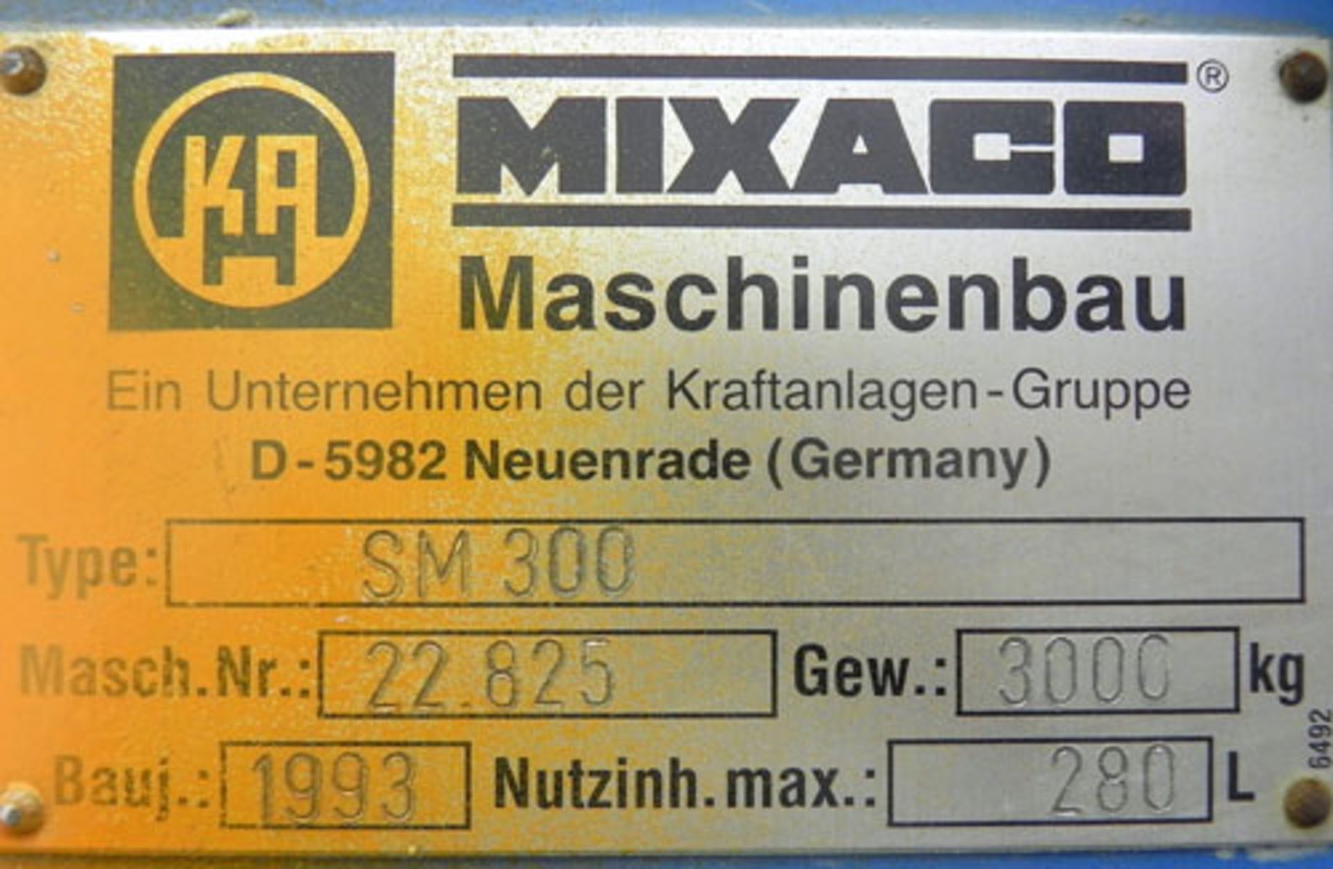 Mixaco Maschinebau Model SM300 High Intensity Mixer - Image 19 of 19