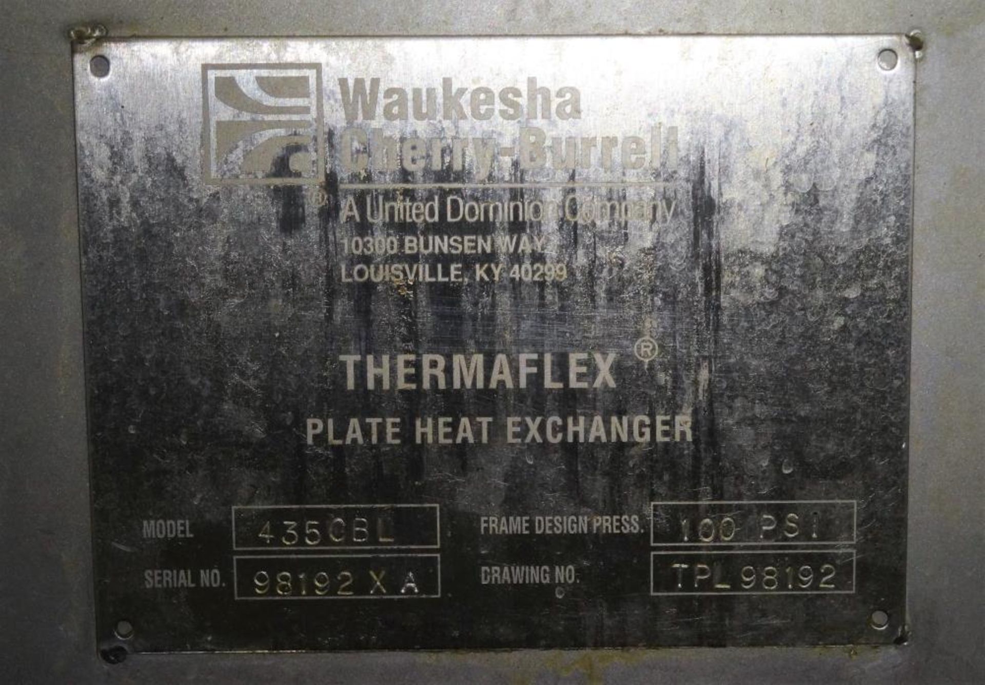 Cherry Burrell Model 435CBL Thermaflex Plate Heat Exchanger - Image 8 of 8