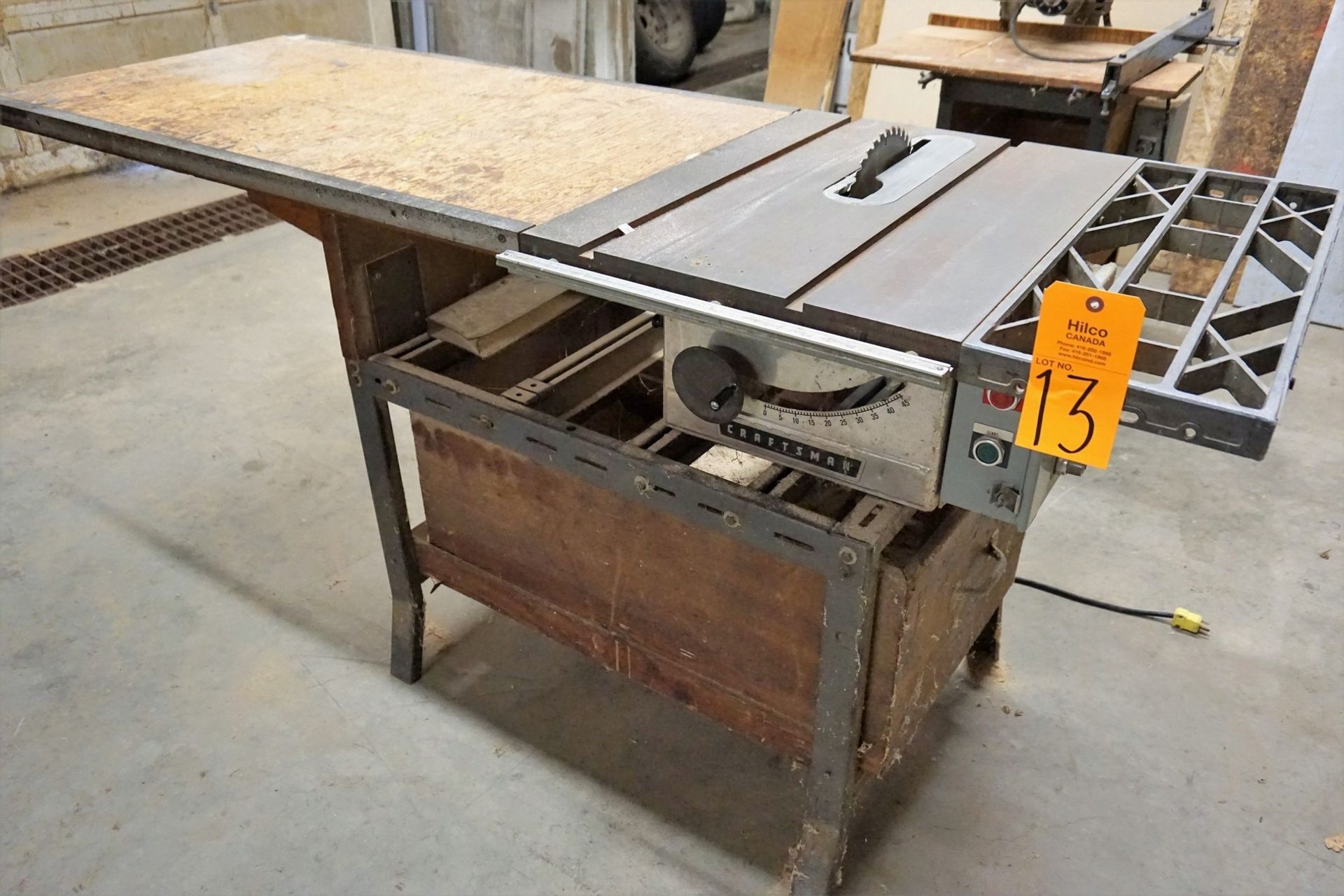 Craftsman Table Saw with Beaver Radial Arm Drill with Asst. 4' x 8' Sheets, Plywood, Chip Board MDF