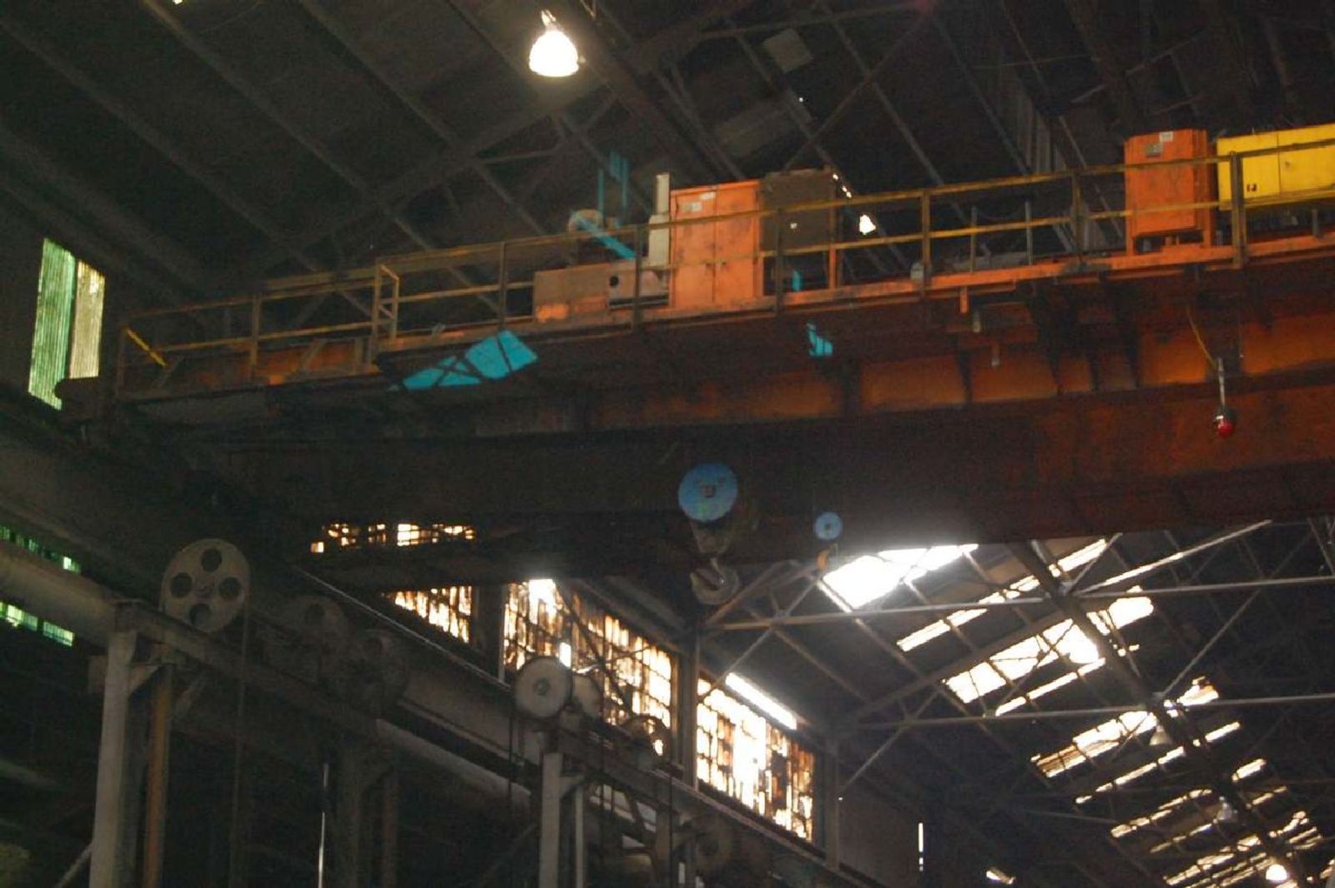 P&H 35 Ton Main / 10 Ton Auxiliary Dual Girder Bridge Crane