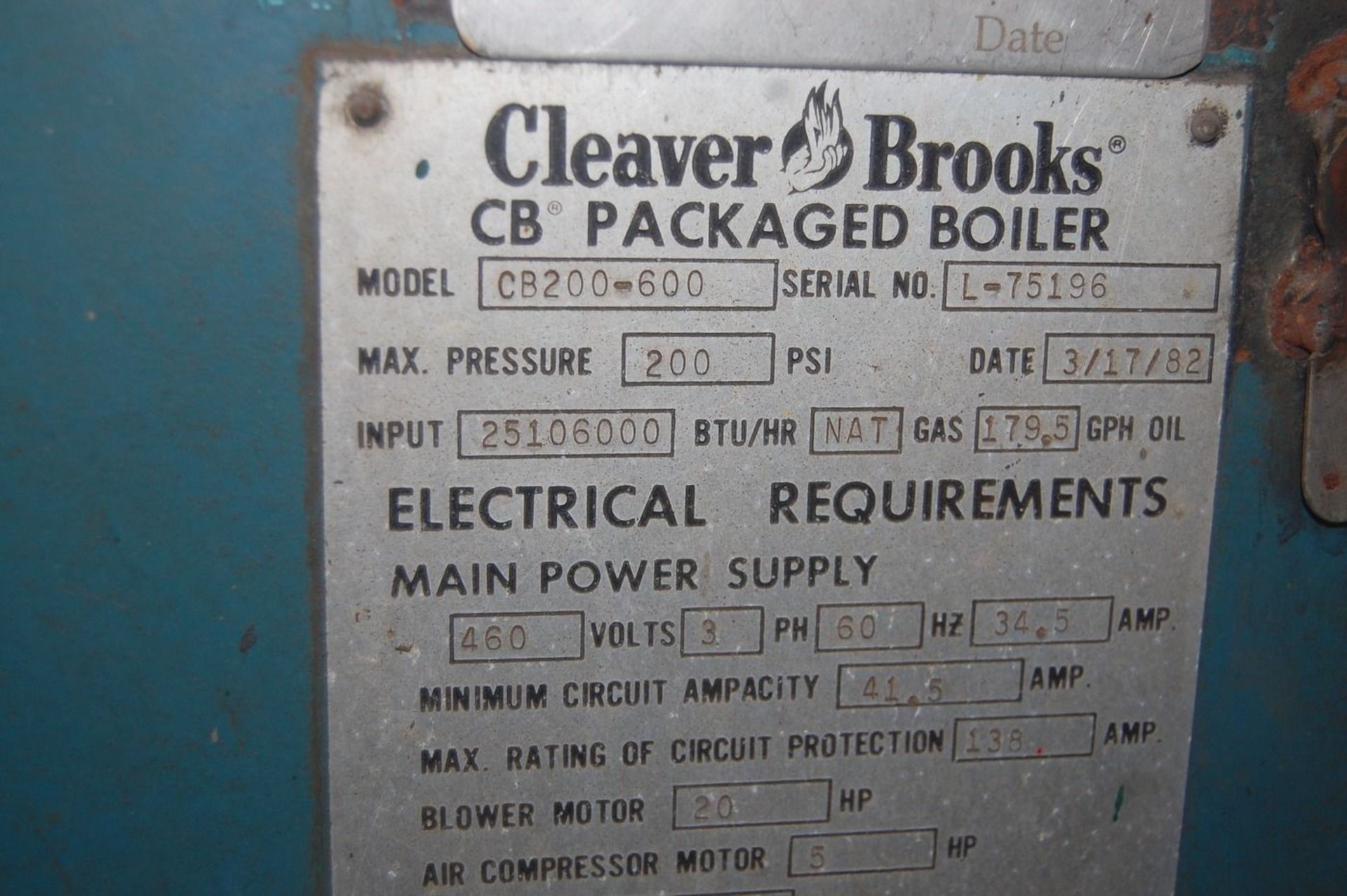 Cleaver Brooks Model CB200-600 Package Boiler - Image 4 of 8