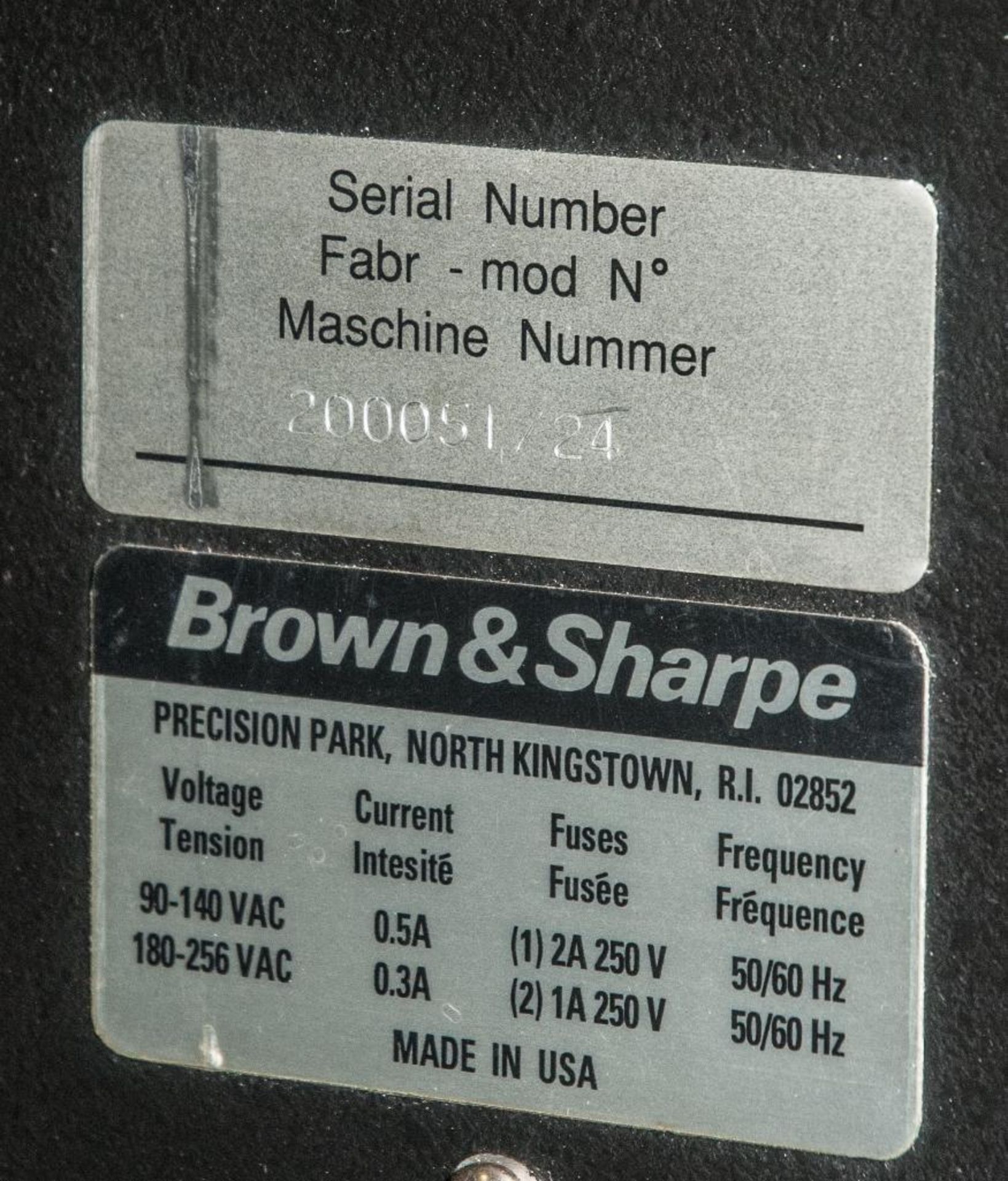 Brown & Sharpe CMM, MicroVal 281, s/n 0596-1361, approx. 18x24" Table, control s/n 200051/24, 90-140 - Image 3 of 4