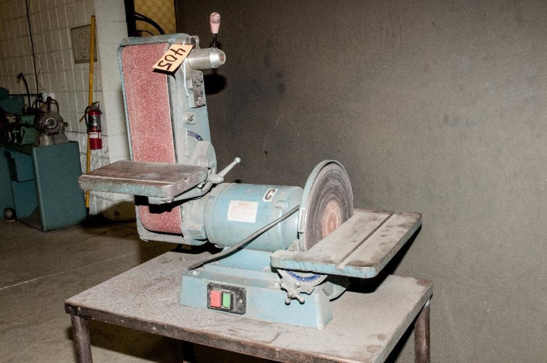 Vertical Belt Sander/Disc Grinder 6" Belt, 12" Disc, 110v, For Parts or Repair, LOCATED-United Tool