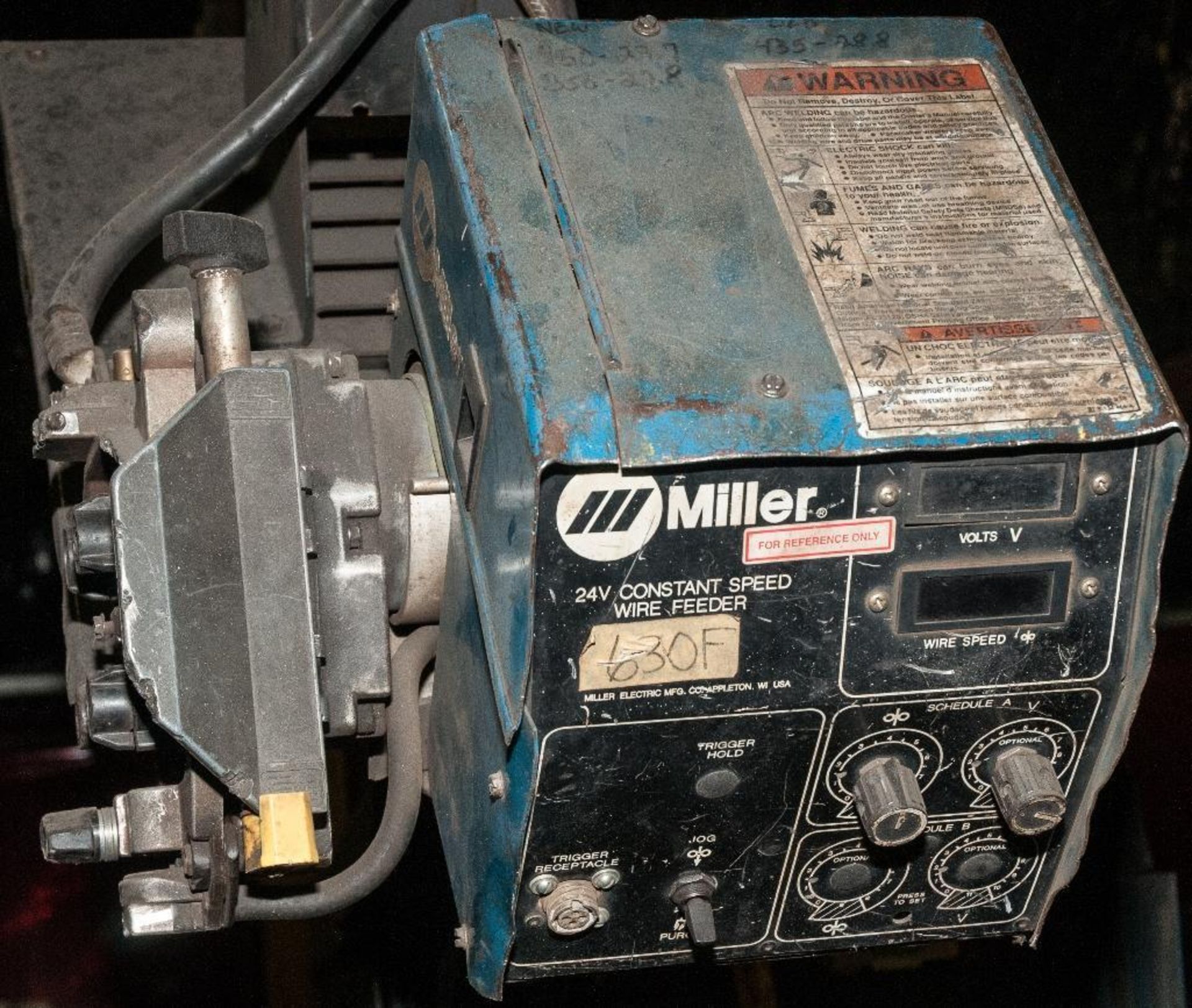Miller Deltaweld 451, s/n K509797, 200/230/460v, 23kw, On Bernard Cart with Bernard 2300 Boom Arm Wi - Image 4 of 5