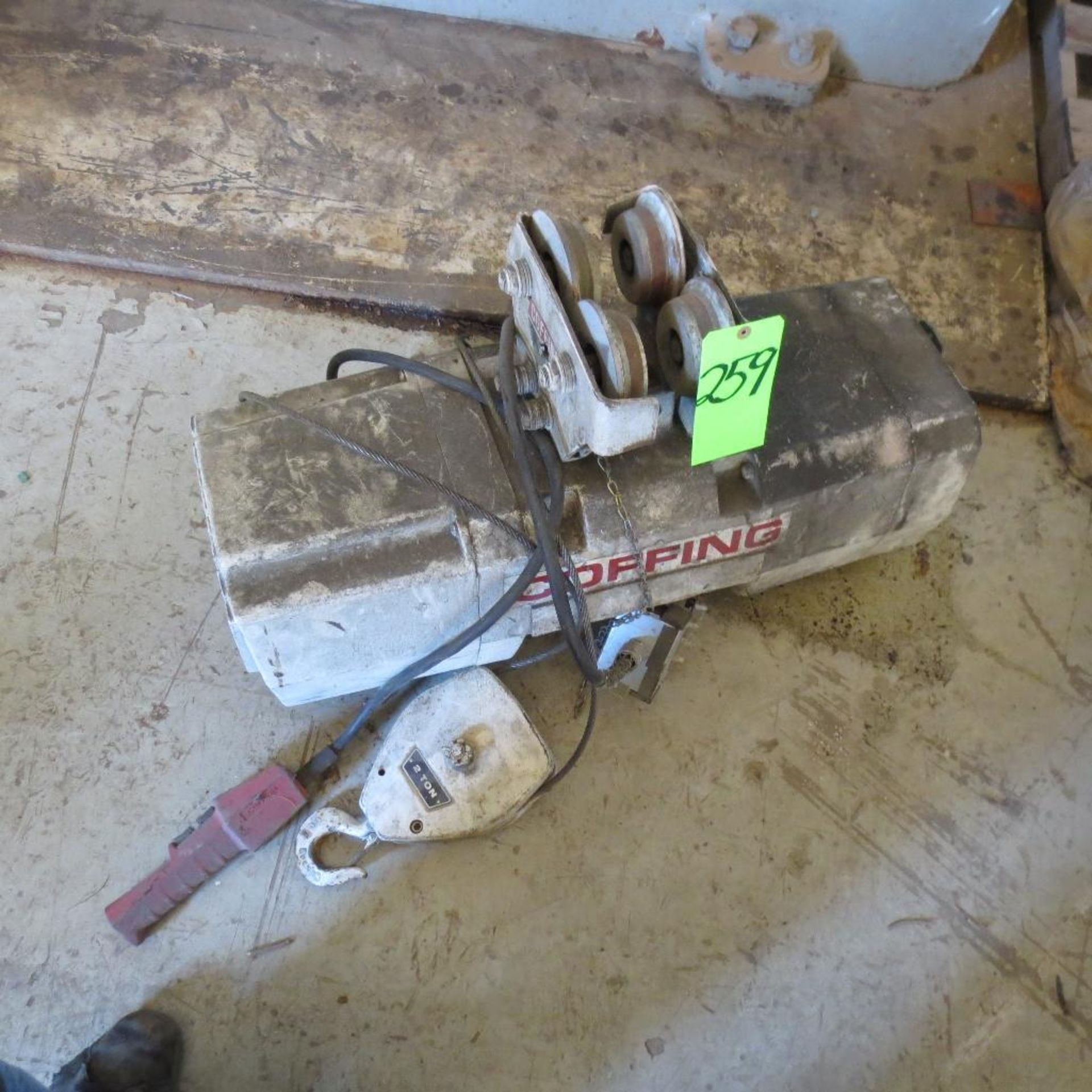 2 Ton Electric Hoist ( Need Repaired ) ; located at 8129 South Industrial Drive Cedar Hill, MO 63016