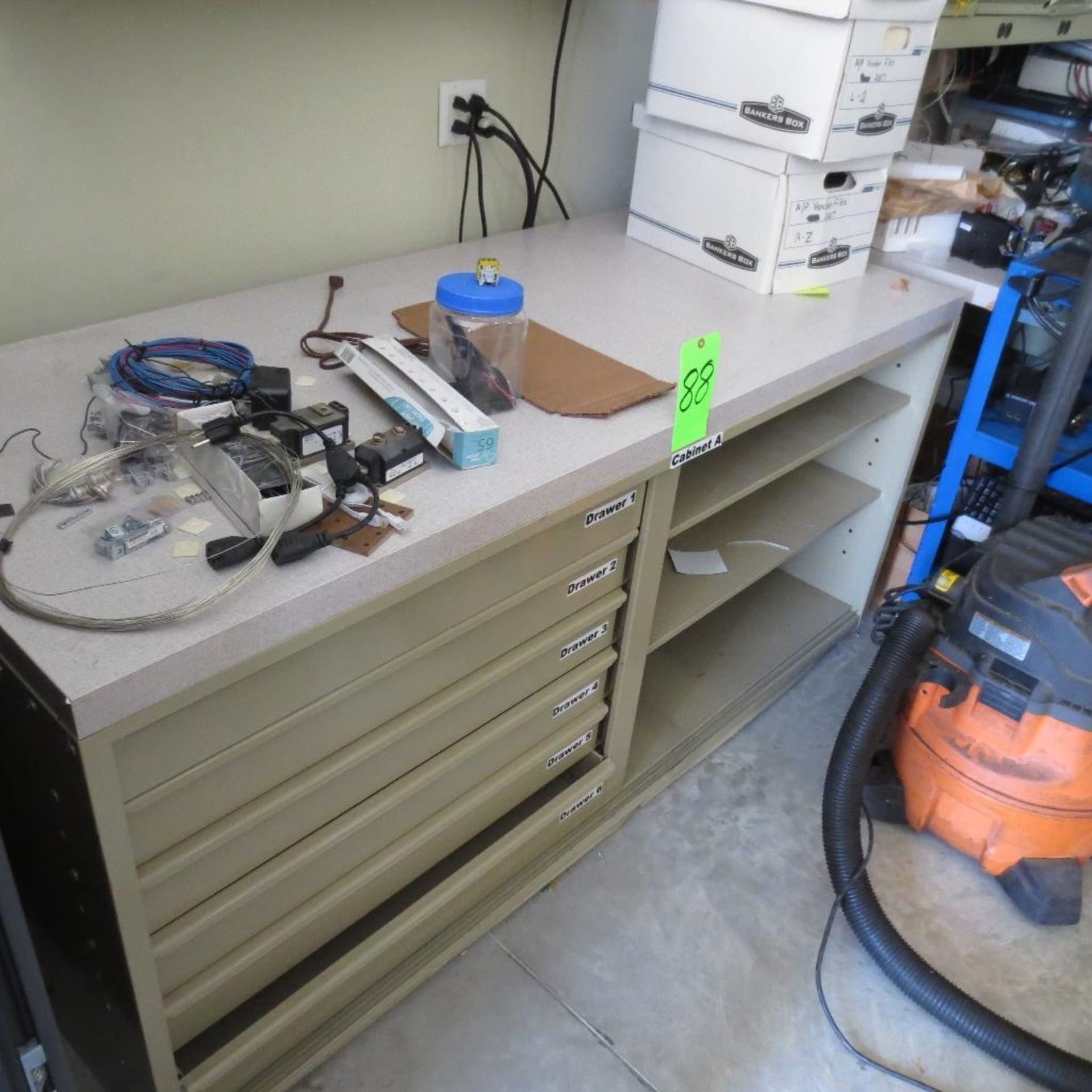 Work Bench / Cabinet, 30" X 72" ( No Contents ); located at 556 Leffingwell Ave Kirkwood, MO 63122