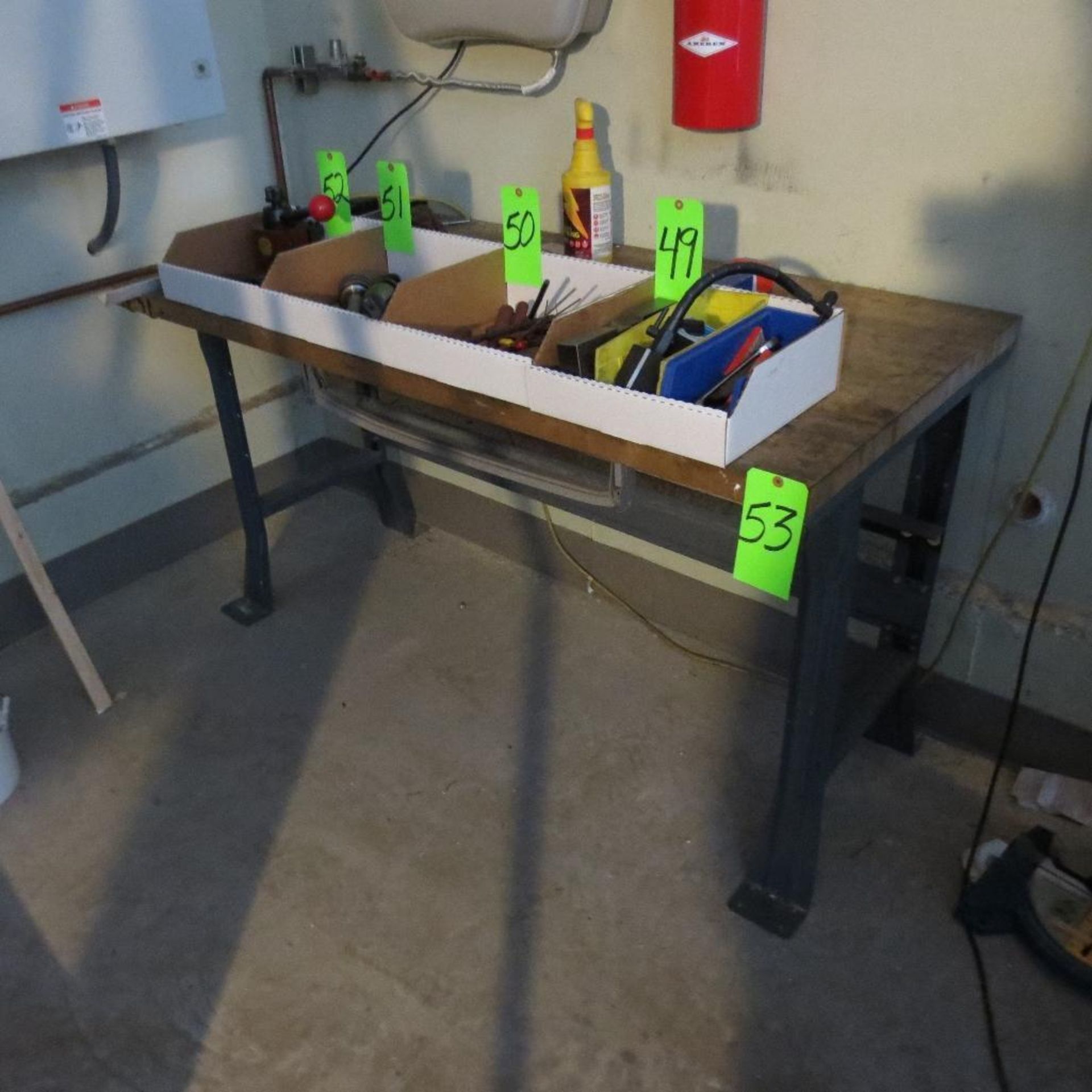 Work Bench 59" X 30"; located at 556 Leffingwell Ave Kirkwood, MO 63122