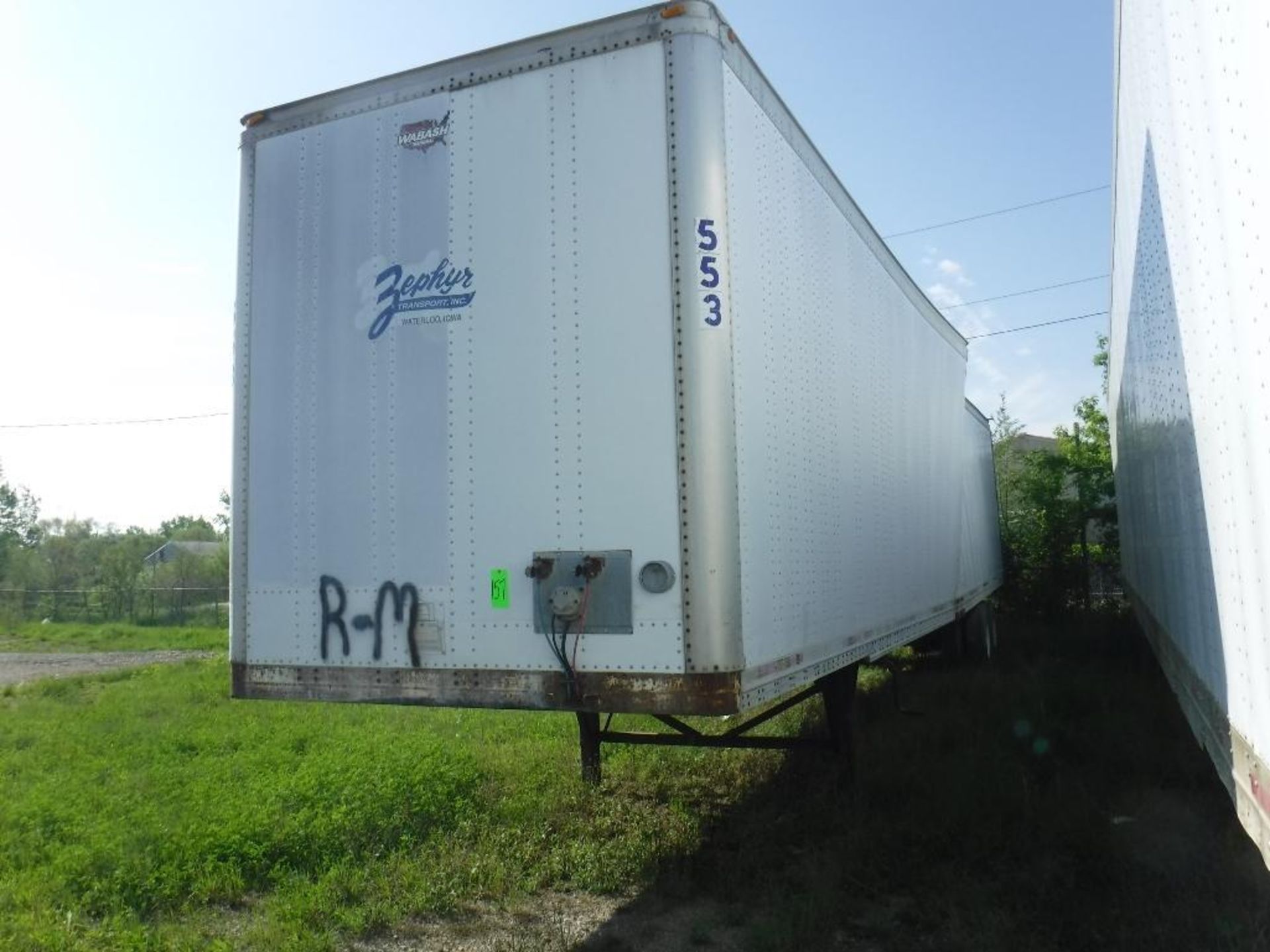 Wabash Van Trailer, Scrap, Bent in the Middle, Appx. 50'