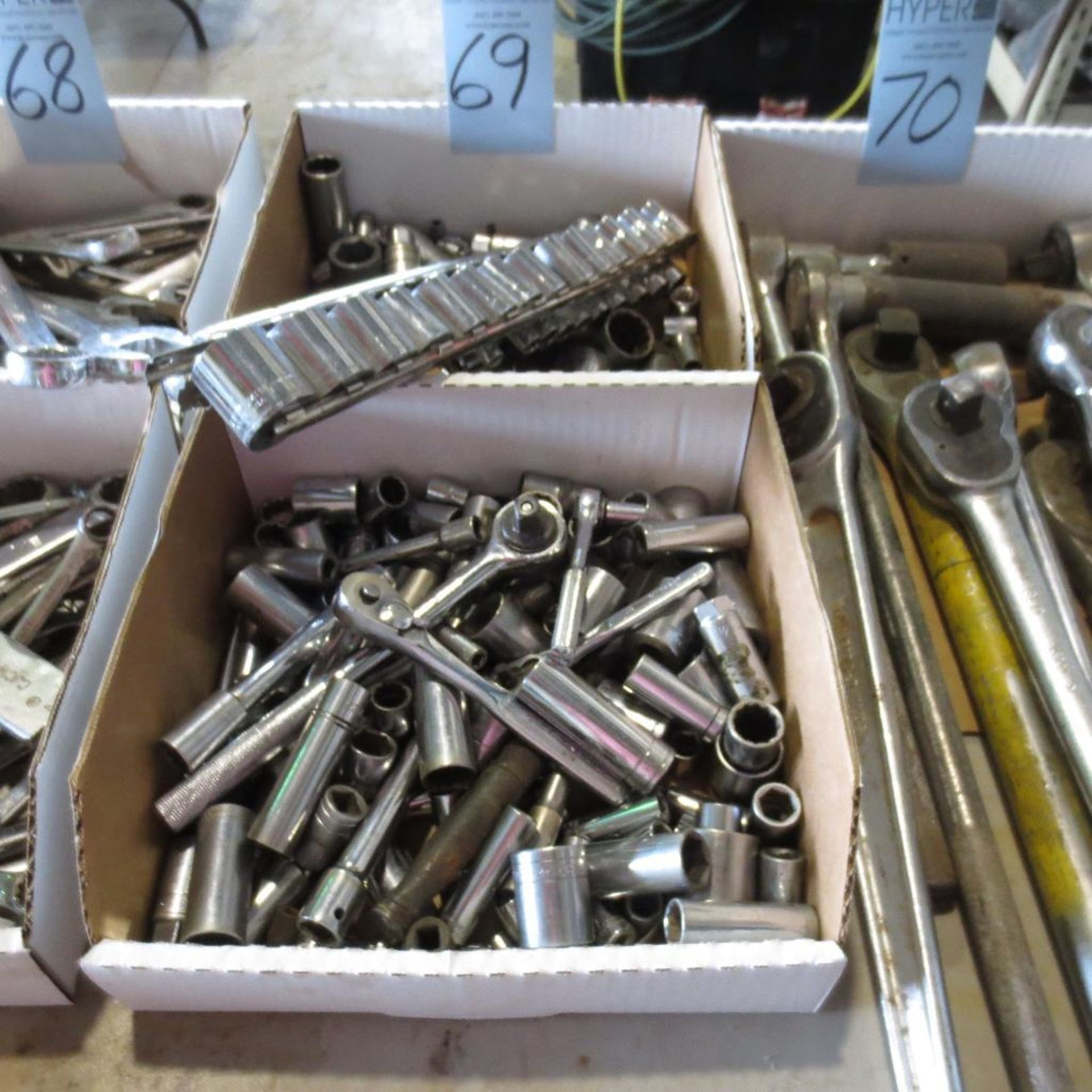 Assorted Sockets and Socket Wrenches